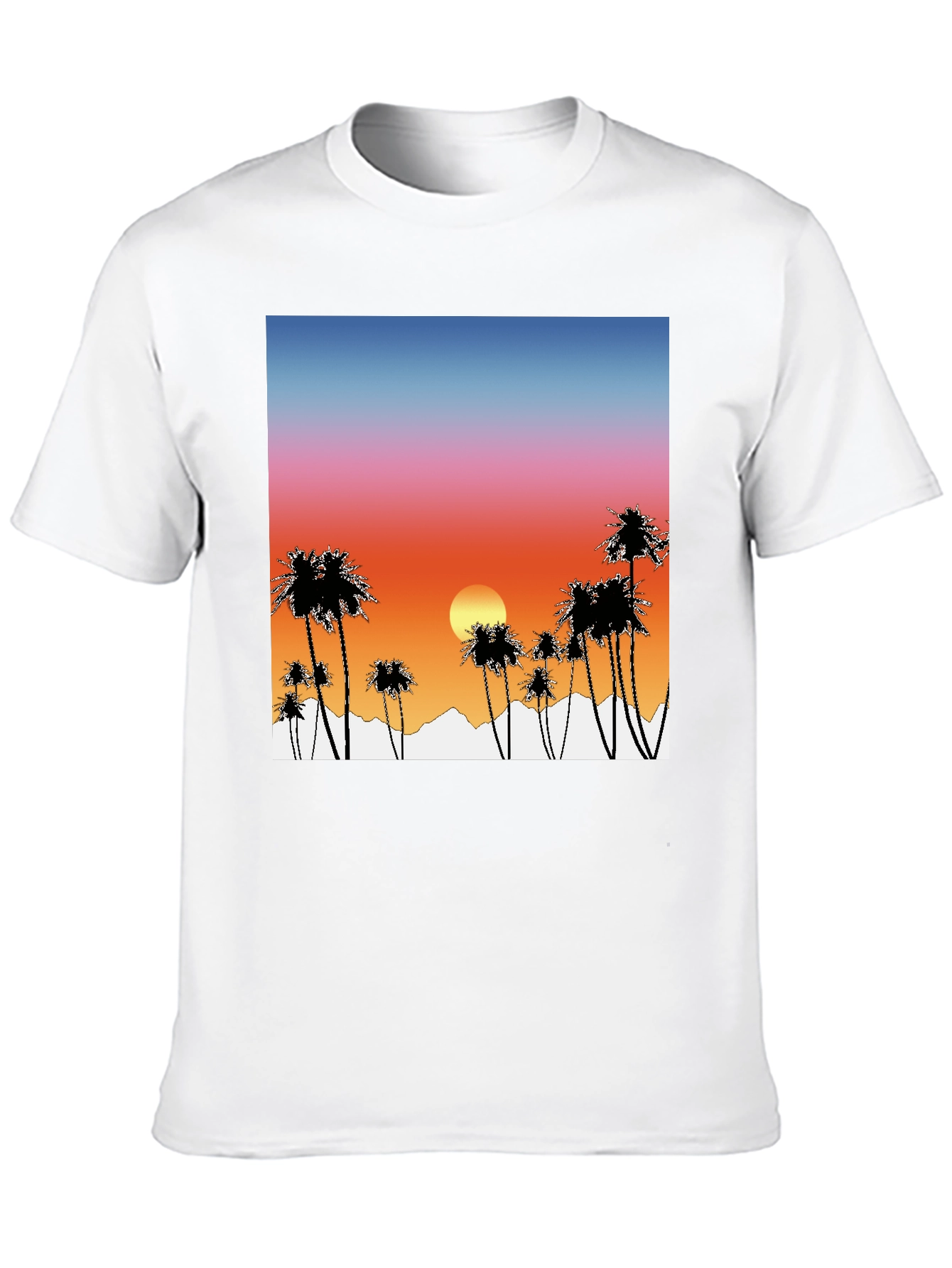 Sunset Palm Tree Graphic T-Shirt