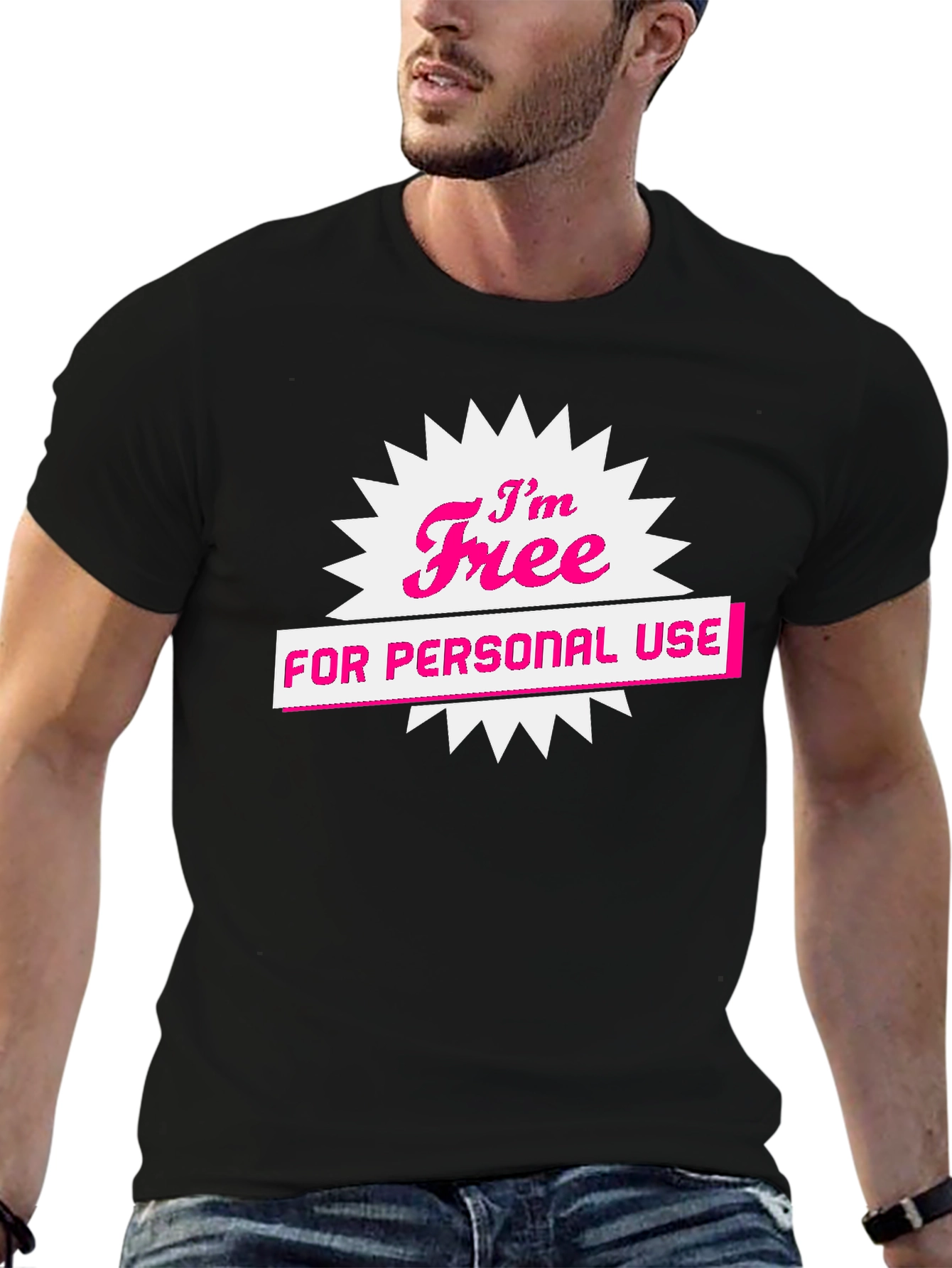 Im Free for Personal Use Black Graphic Tee