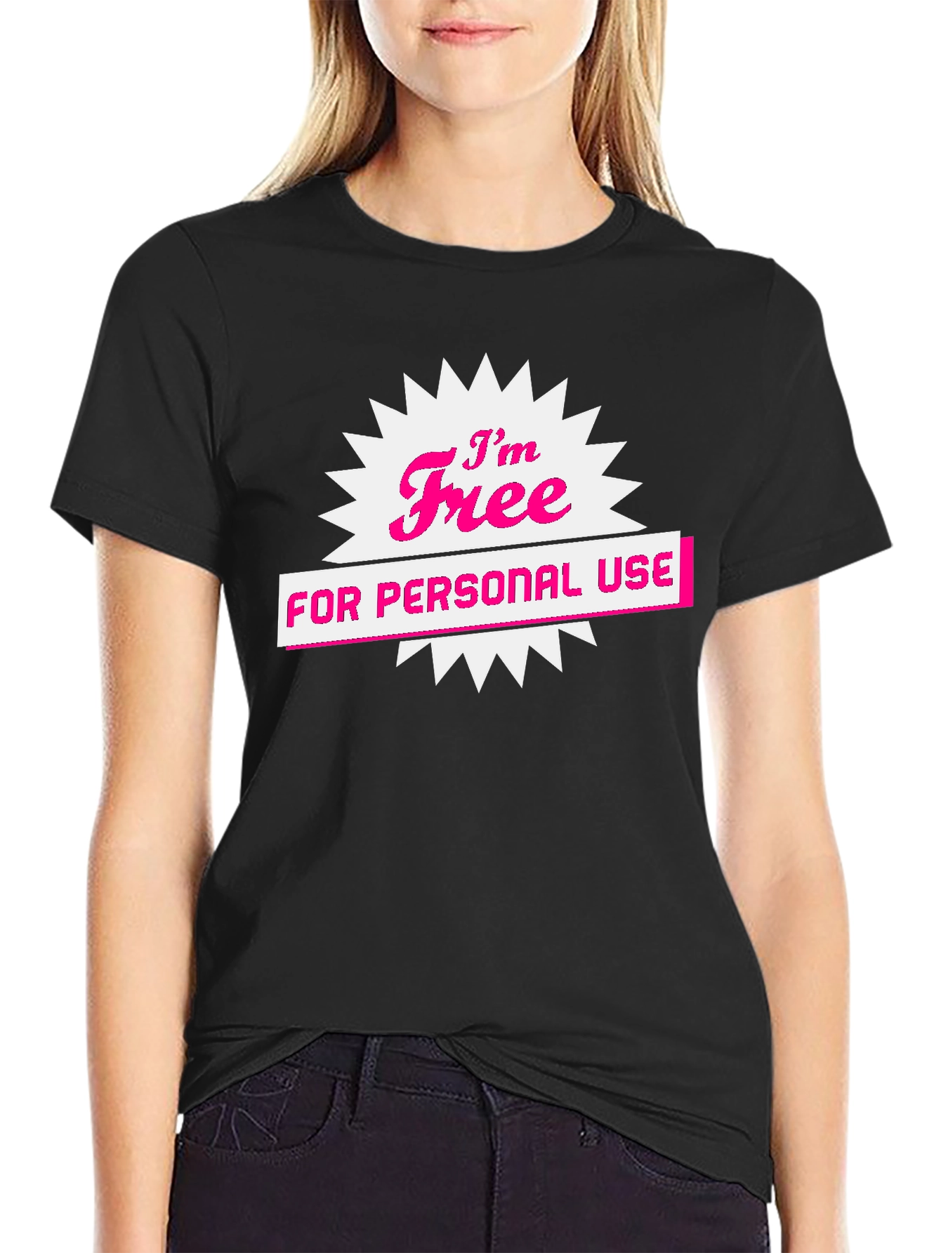 Im Free for Personal Use Black Graphic Tee