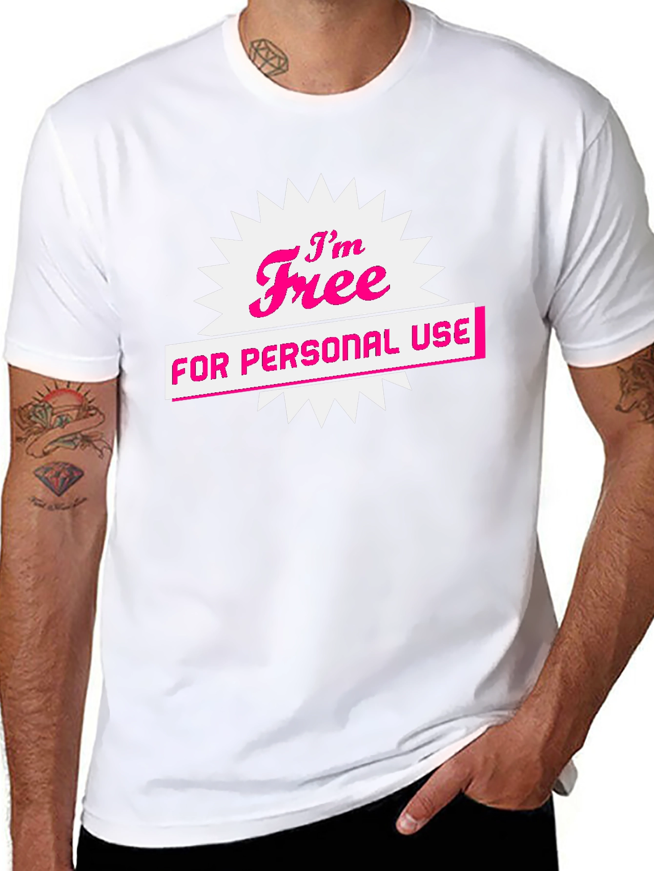 Im Free for Personal Use Black Graphic Tee