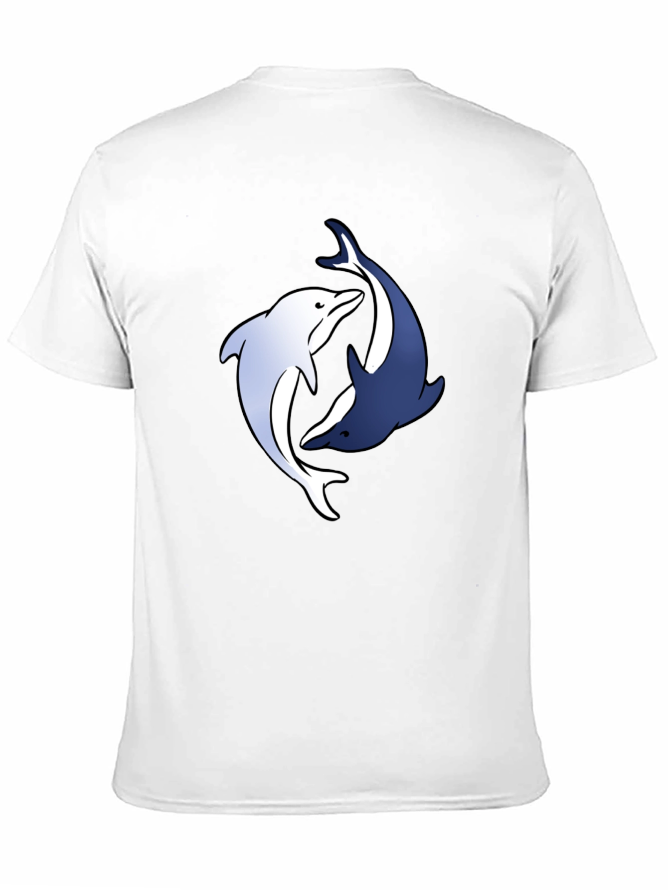 Dolphin Yin Yang Graphic Tee - Black