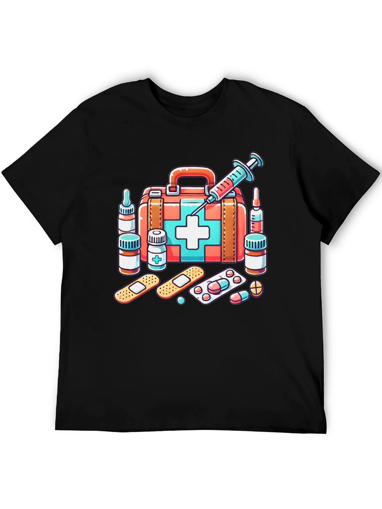 Medical Kit Graphic Tee - Unisex Black T-Shirt