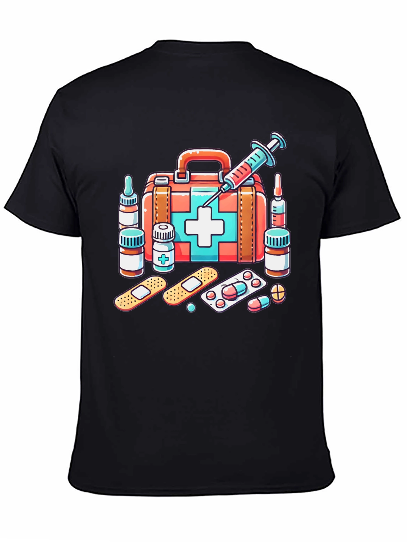 Medical Kit Graphic Tee - Unisex Black T-Shirt