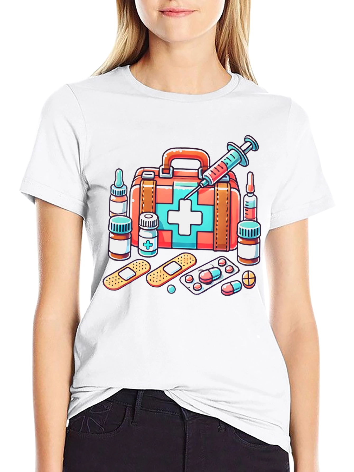 Medical Kit Graphic Tee - Unisex Black T-Shirt
