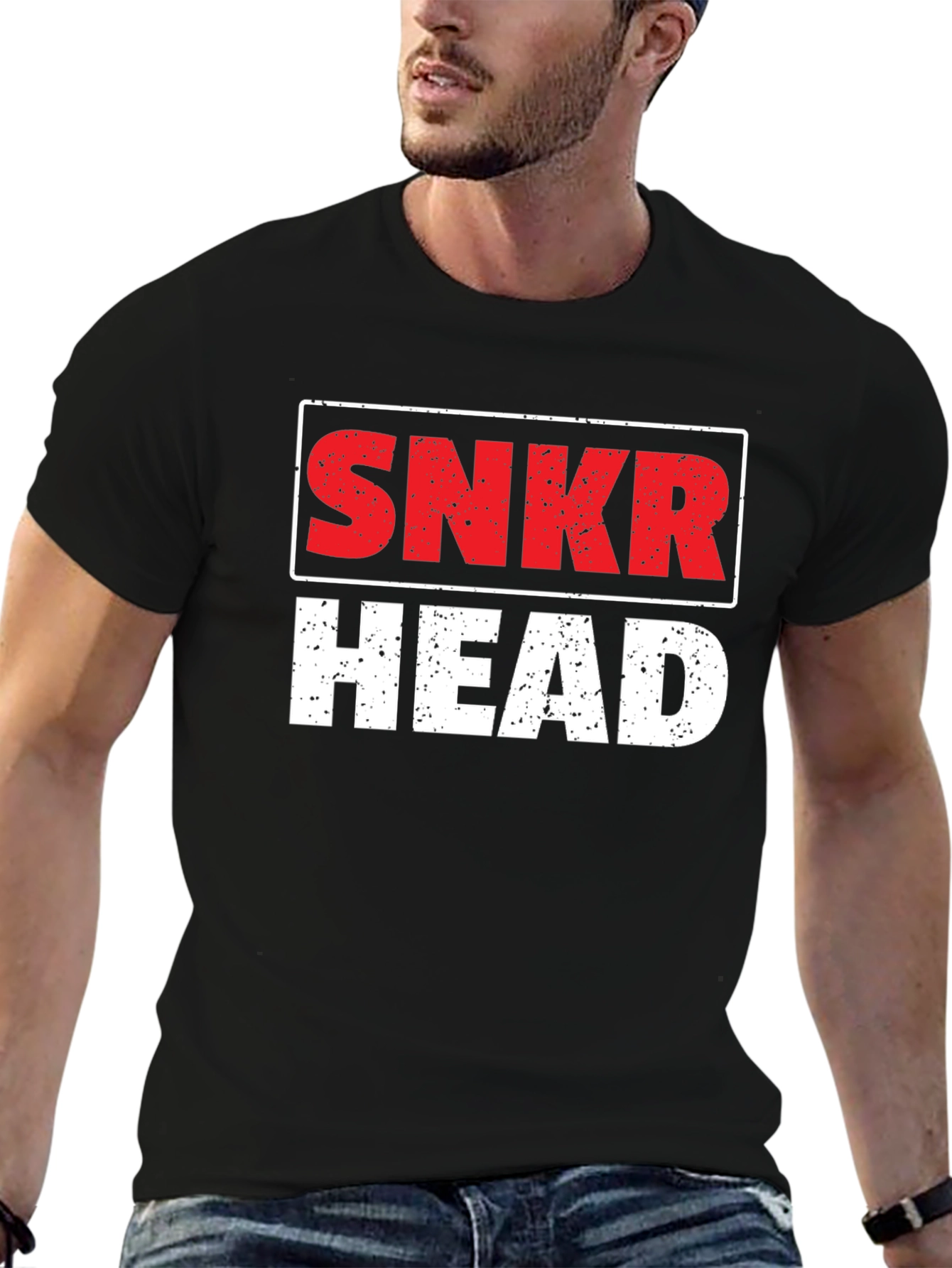 Snkr Head Graphic T-Shirt - Black Cotton Tee
