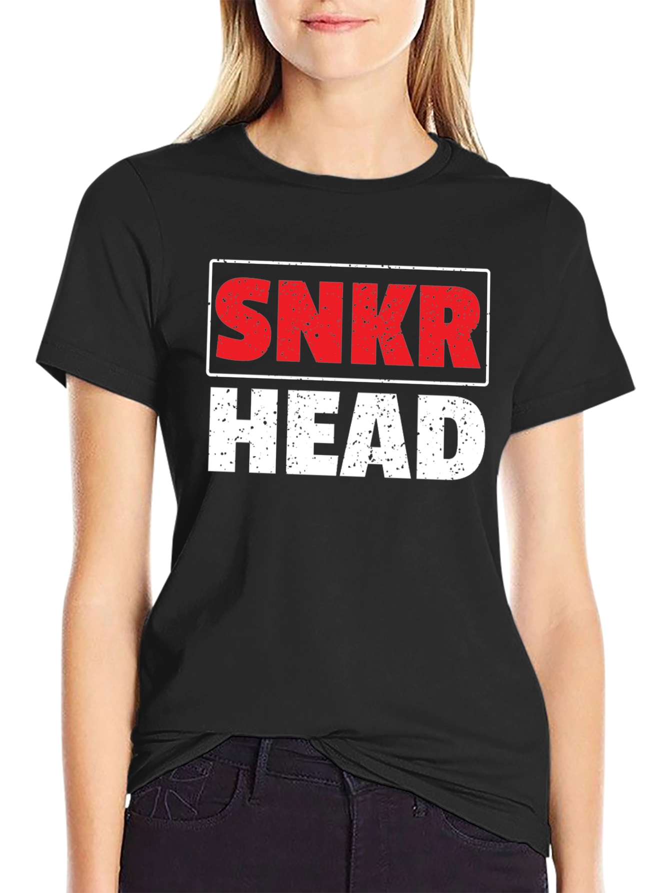 Snkr Head Graphic T-Shirt - Black Cotton Tee