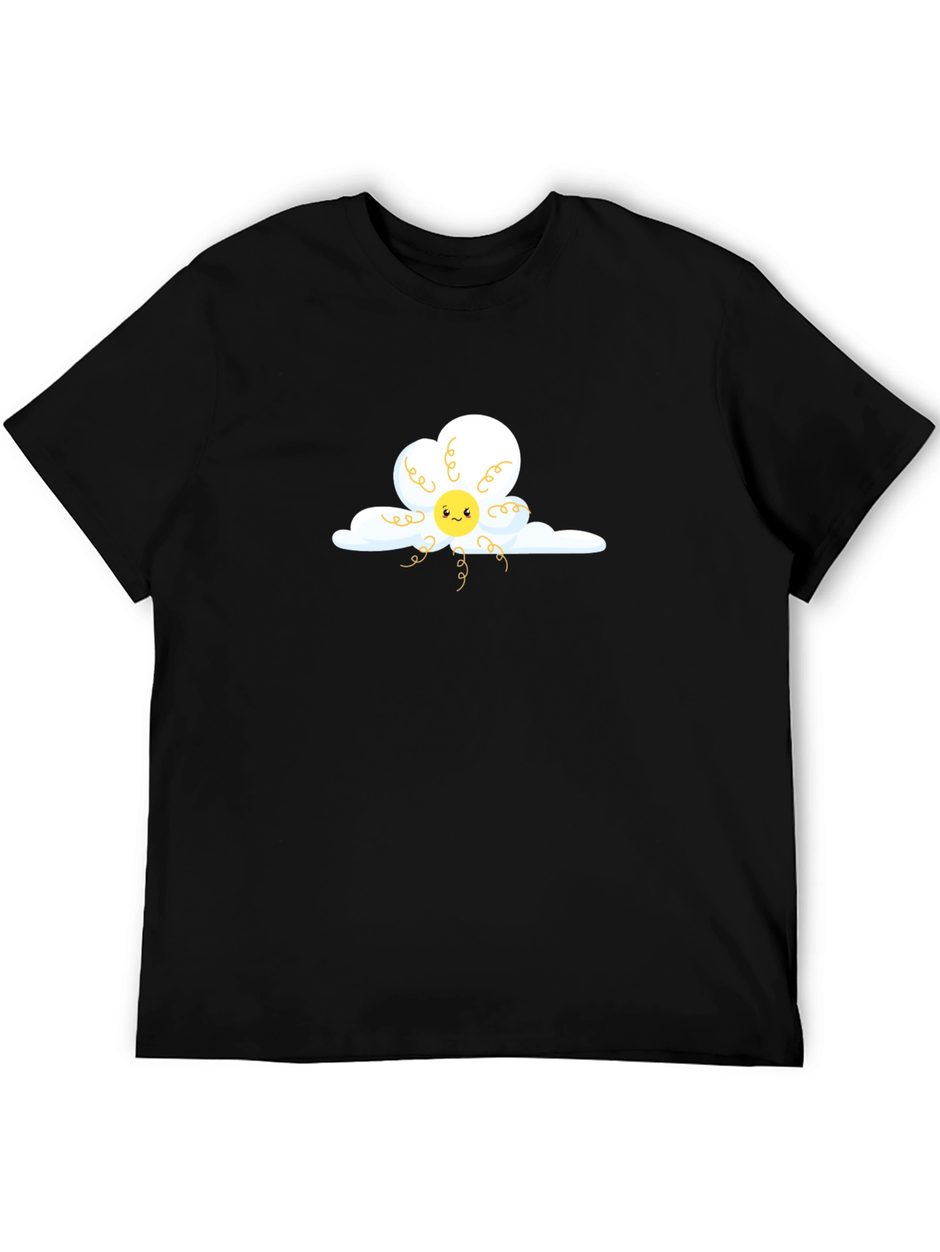 Cloudy Sun T-Shirt - Whimsical Graphic Tee