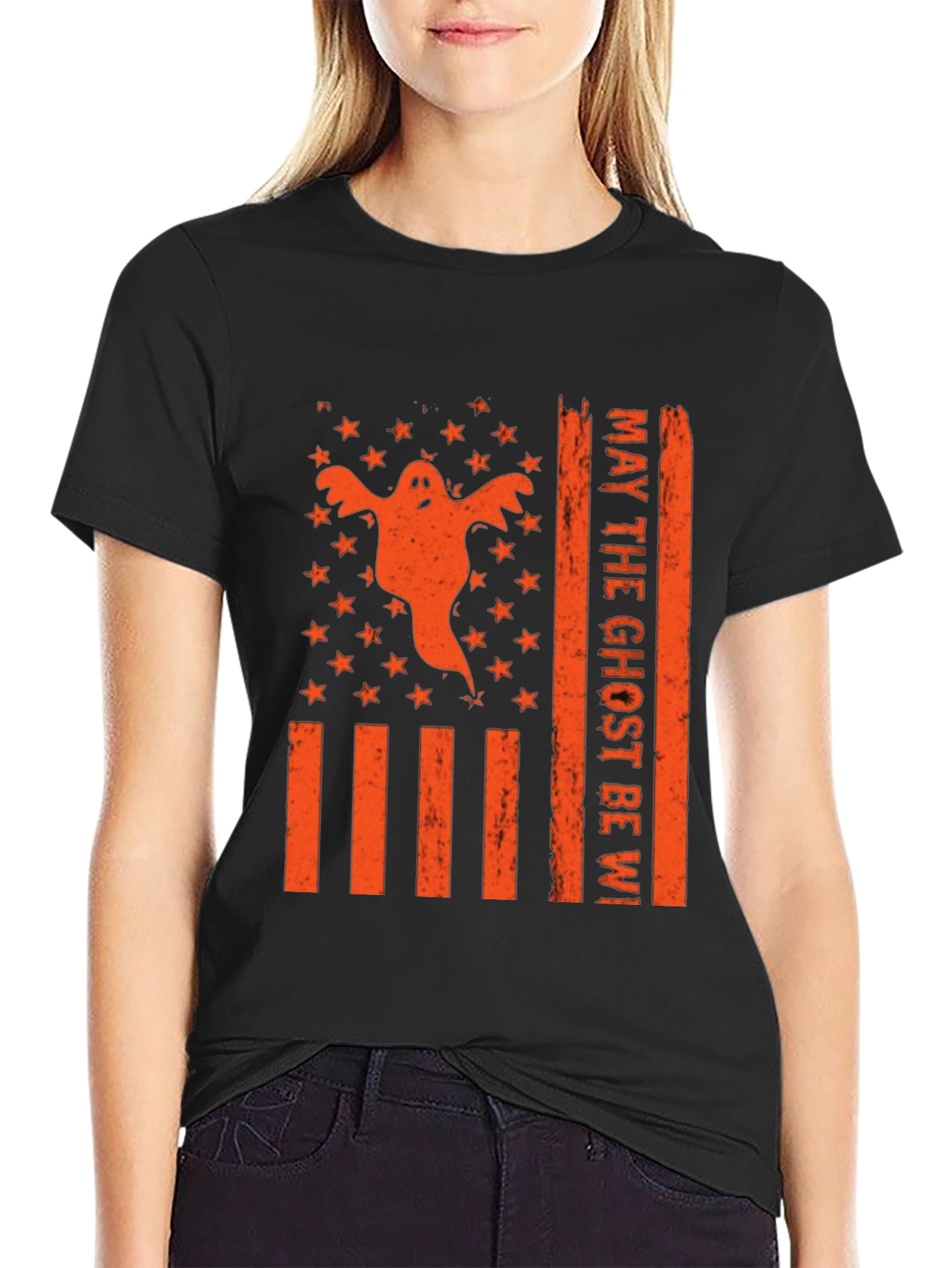 Halloween Ghost Flag T-Shirt