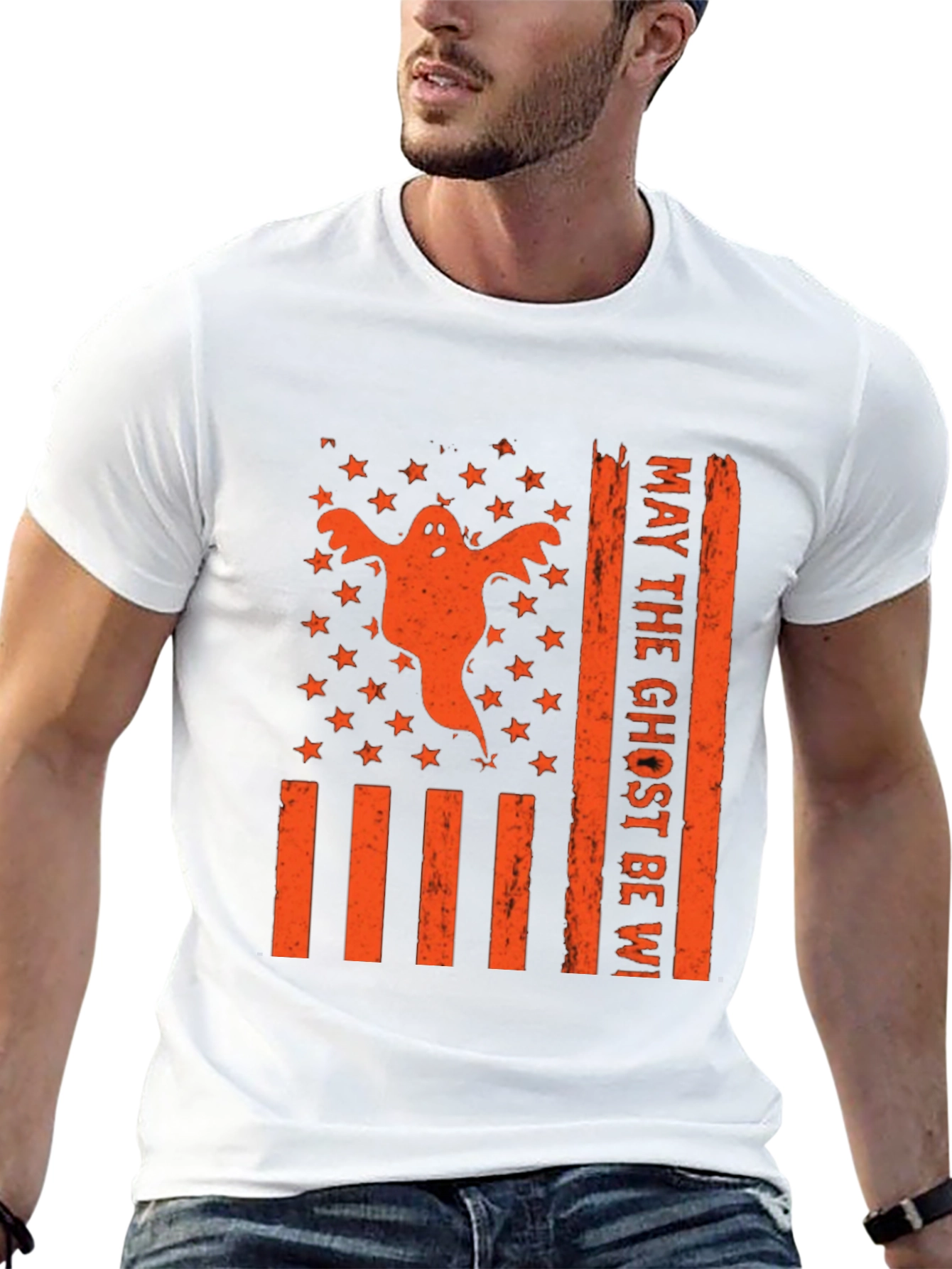Halloween Ghost Flag T-Shirt