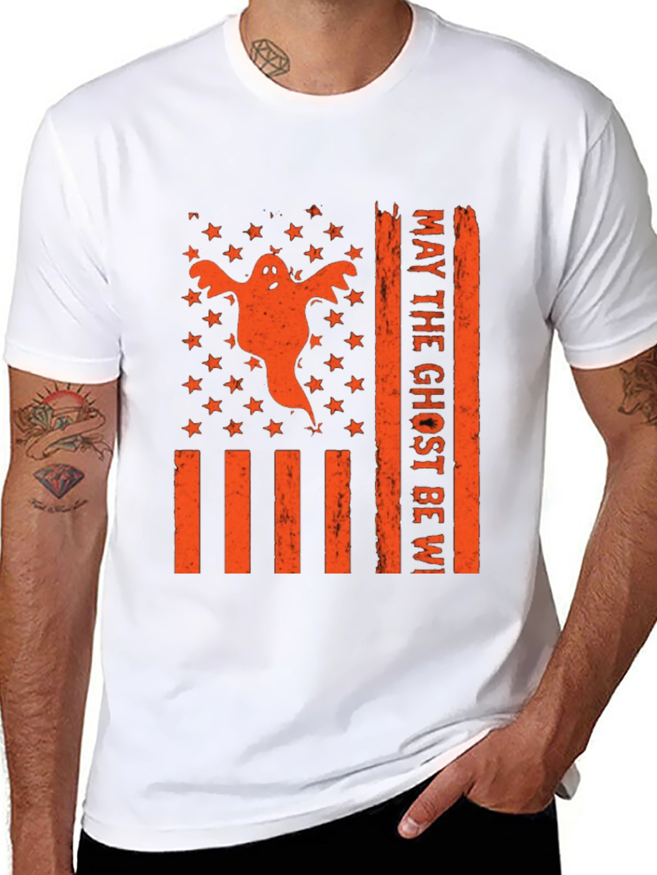 Halloween Ghost Flag T-Shirt