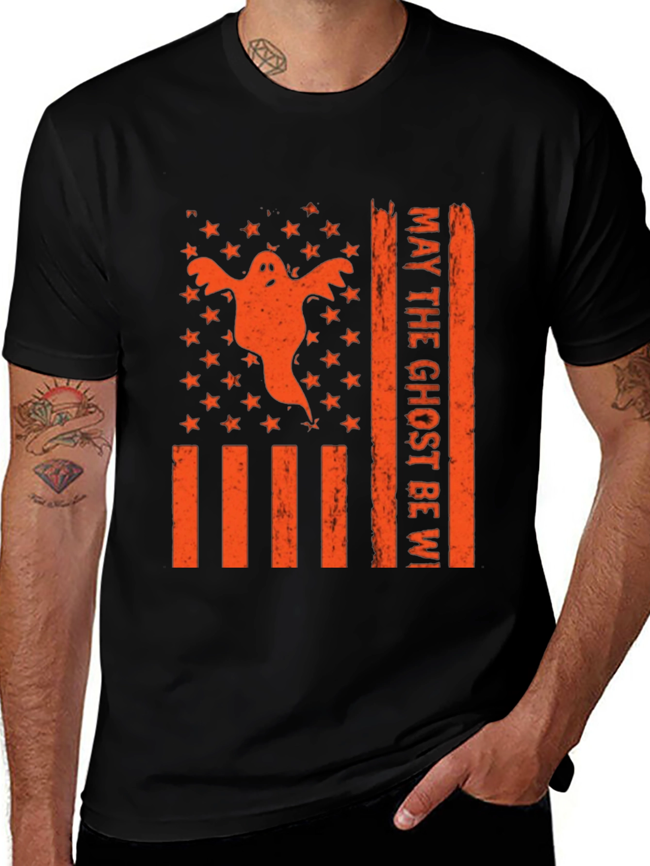 Halloween Ghost Flag T-Shirt