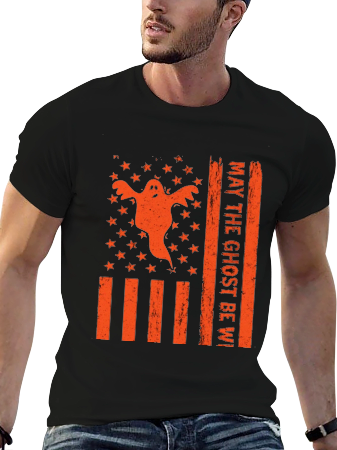 Halloween Ghost Flag T-Shirt