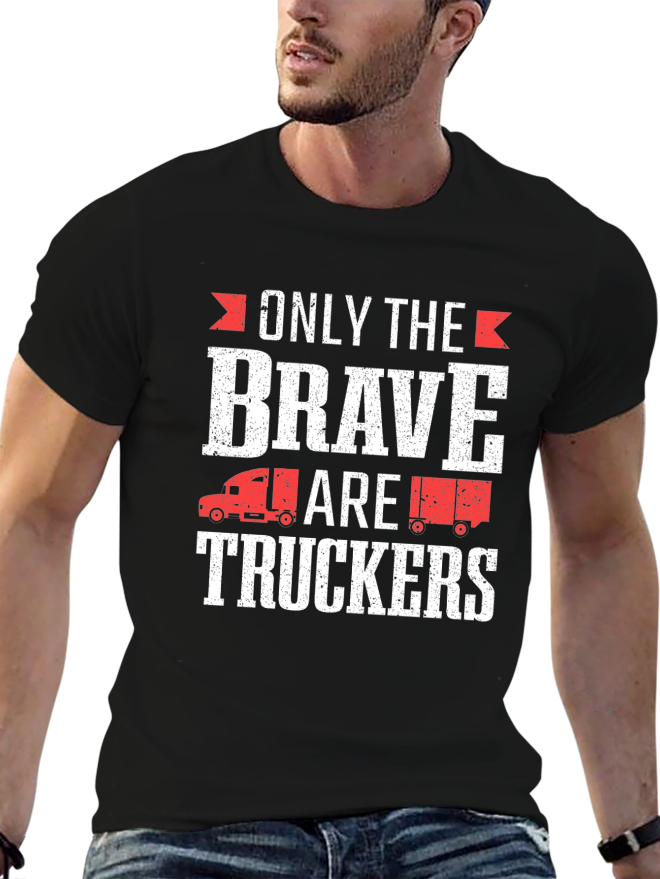 Brave Truckers Graphic Tee - Black