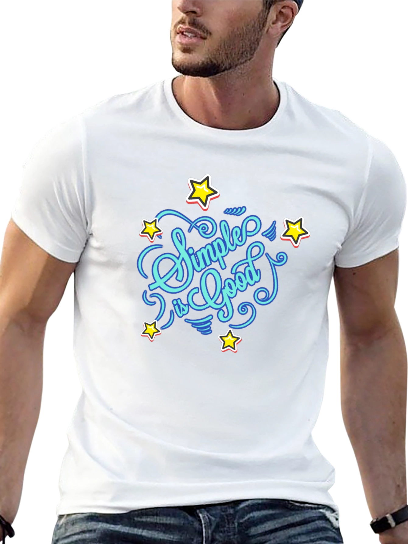 Simple Is Good Graphic Tee - Black Unisex T-Shirt