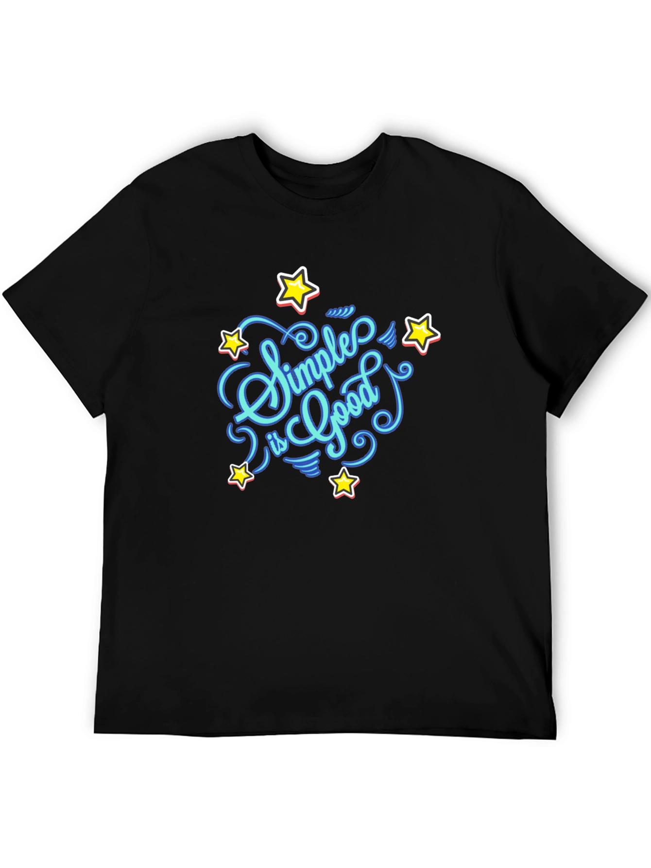 Simple Is Good Graphic Tee - Black Unisex T-Shirt