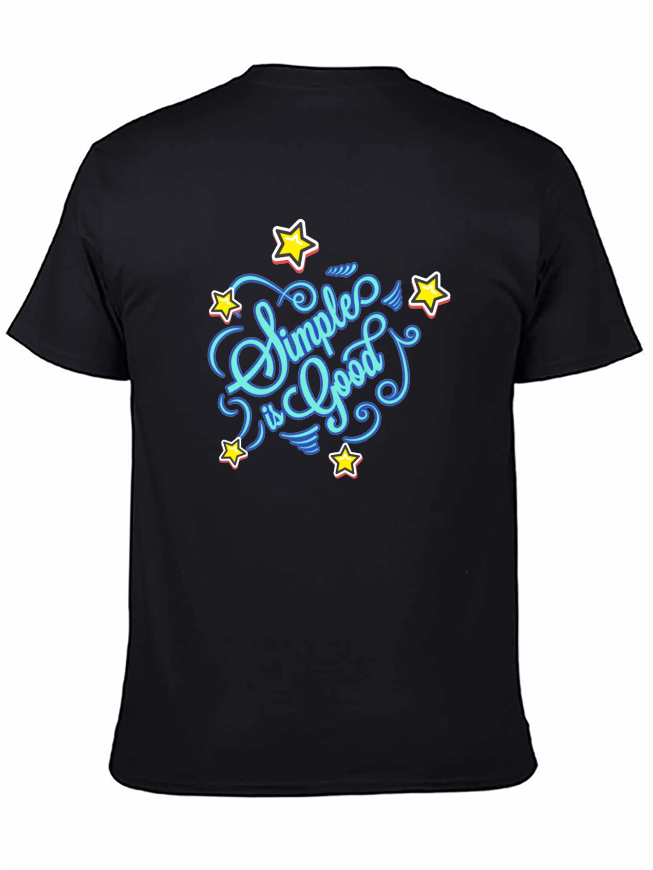 Simple Is Good Graphic Tee - Black Unisex T-Shirt