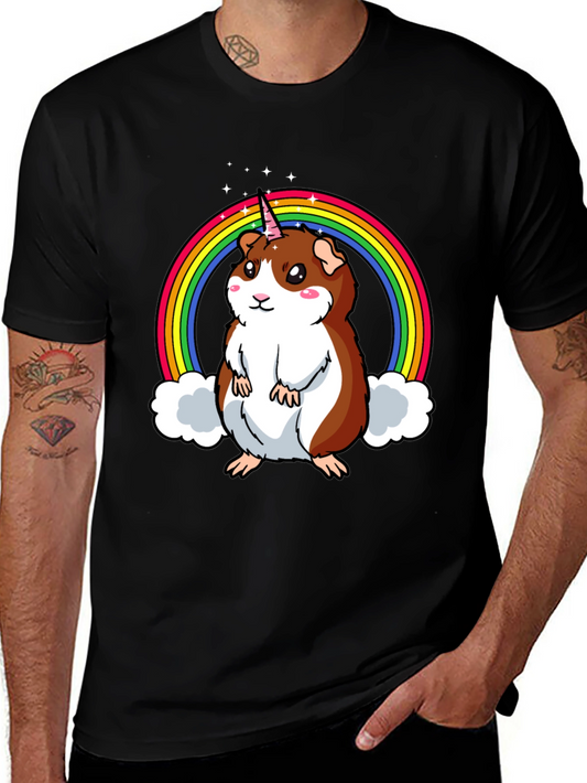 Guinea Pig Unicorn Rainbow T-Shirt - Cute Graphic Tee