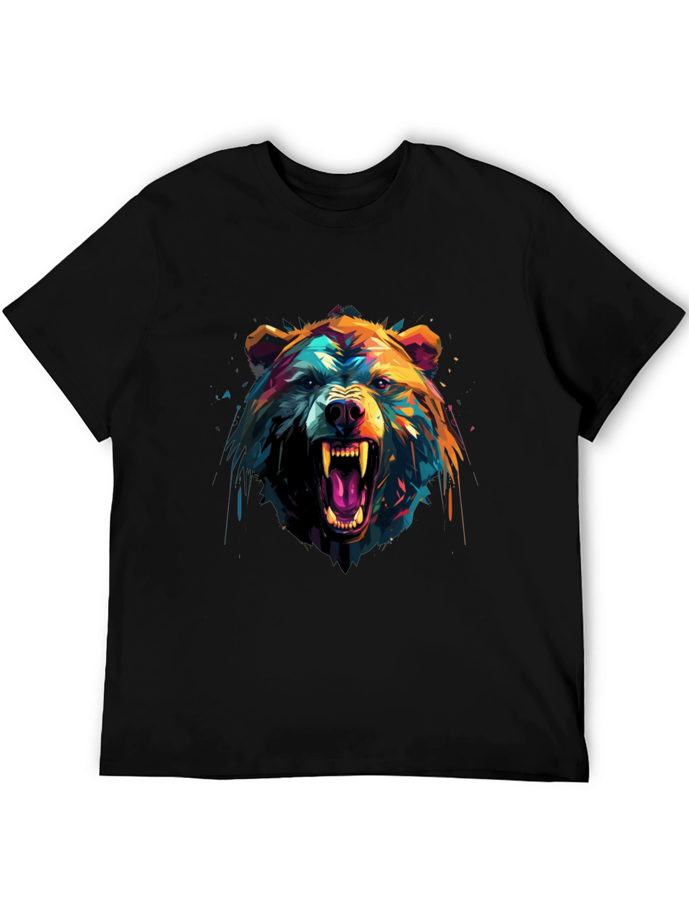 Bold Bear Graphic Black T-Shirt