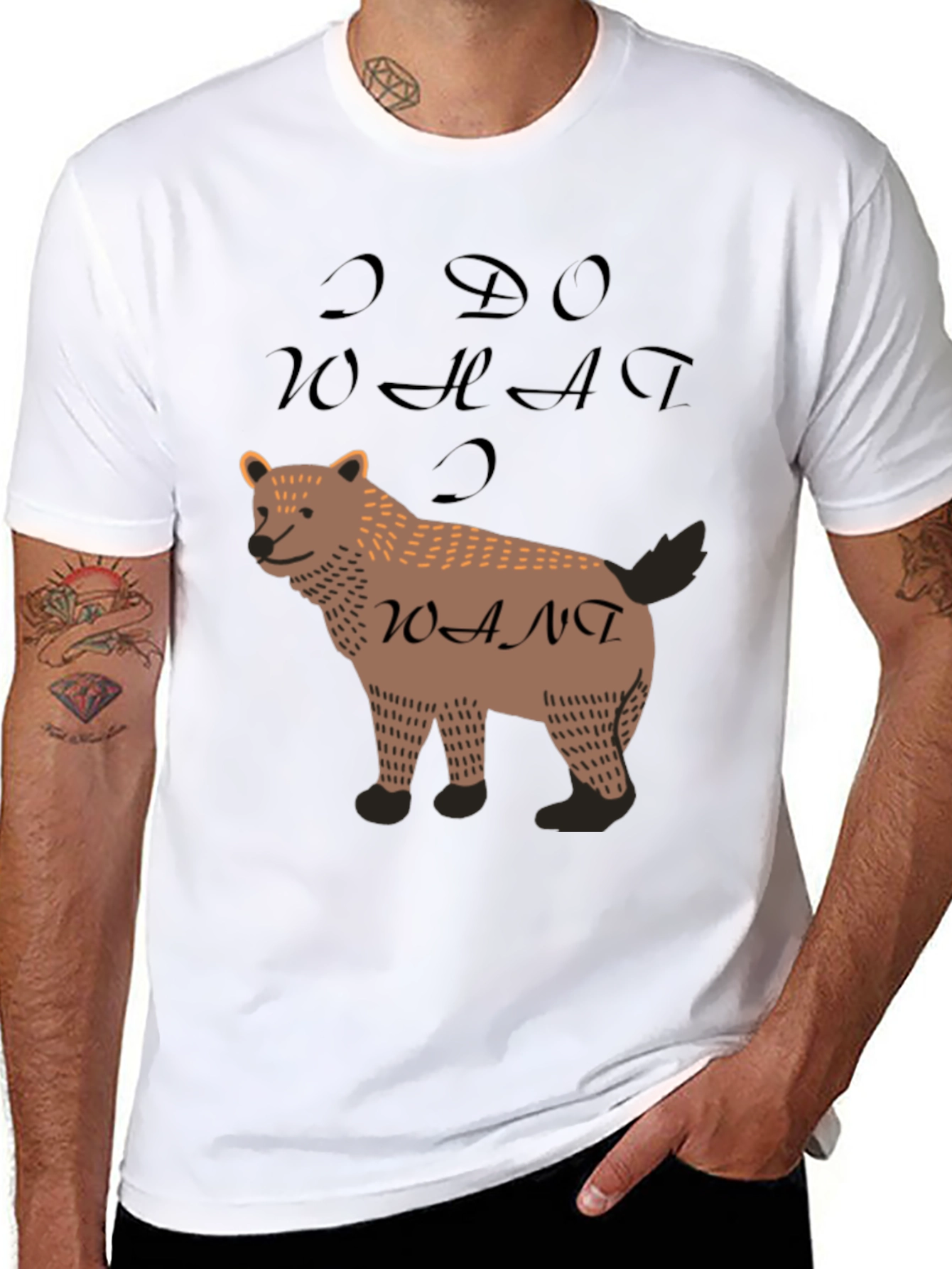 I Do What I Want Bear Graphic Tee