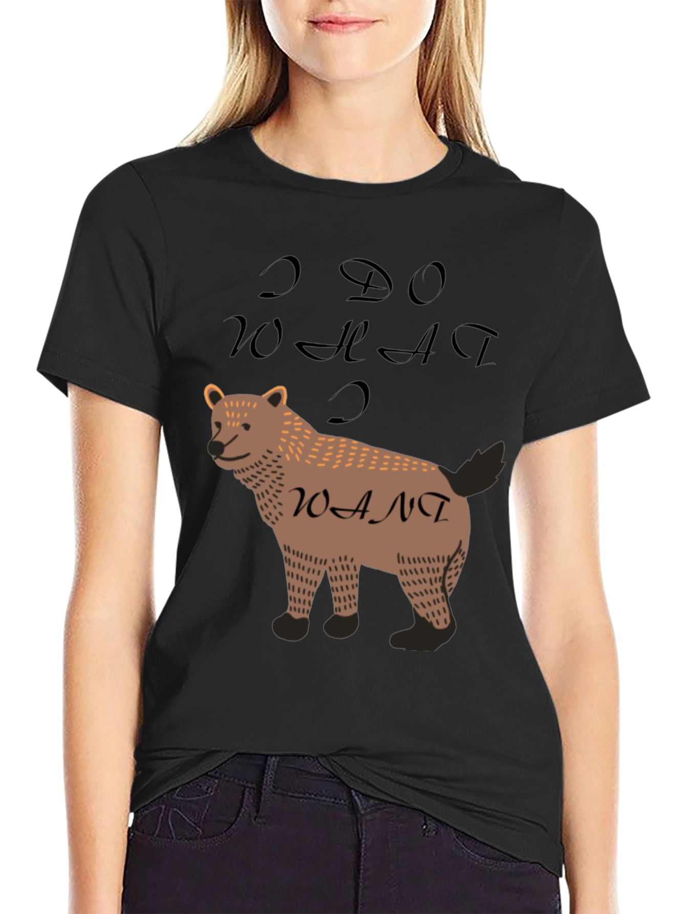 I Do What I Want Bear Graphic Tee