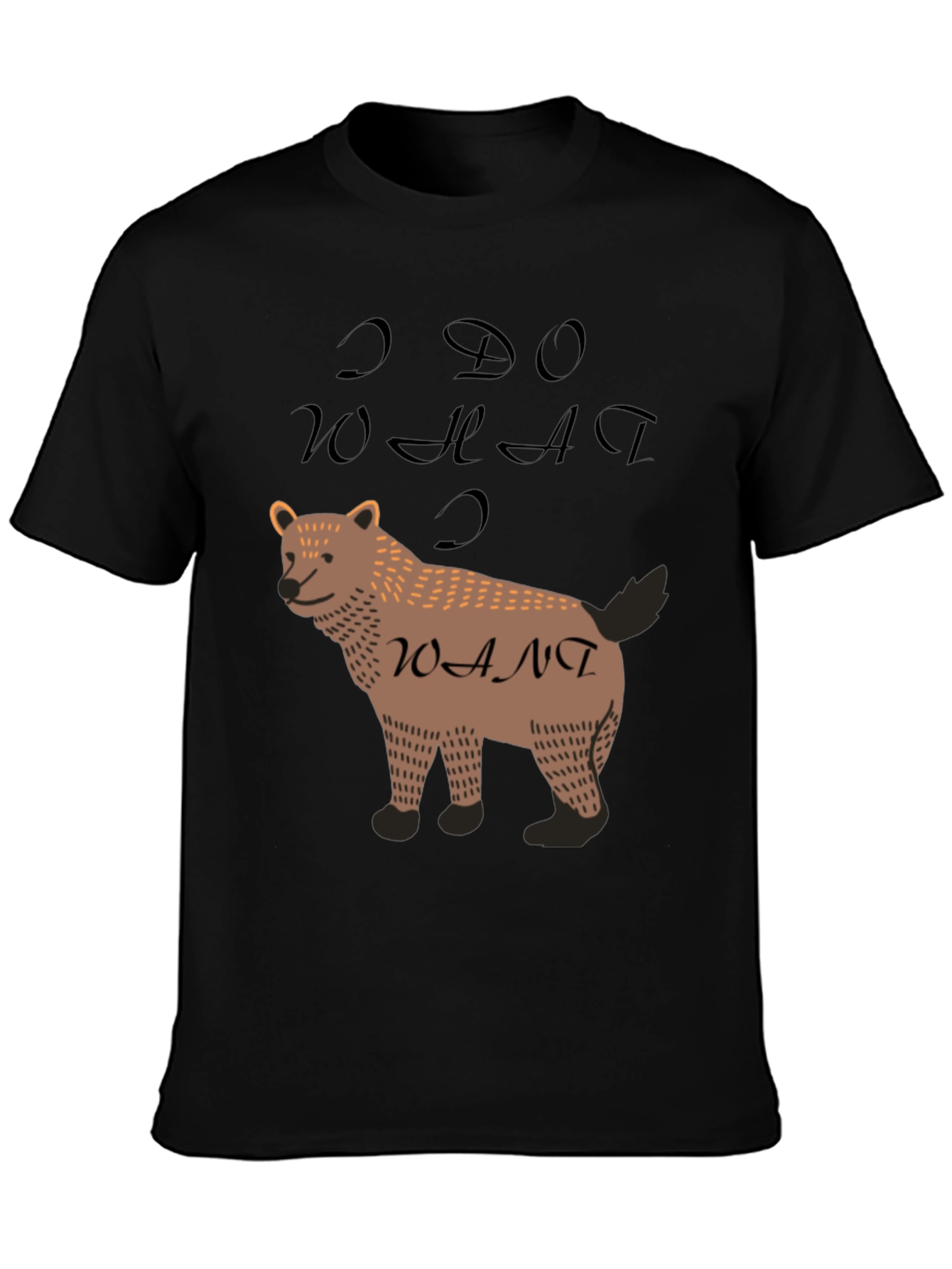 I Do What I Want Bear Graphic Tee
