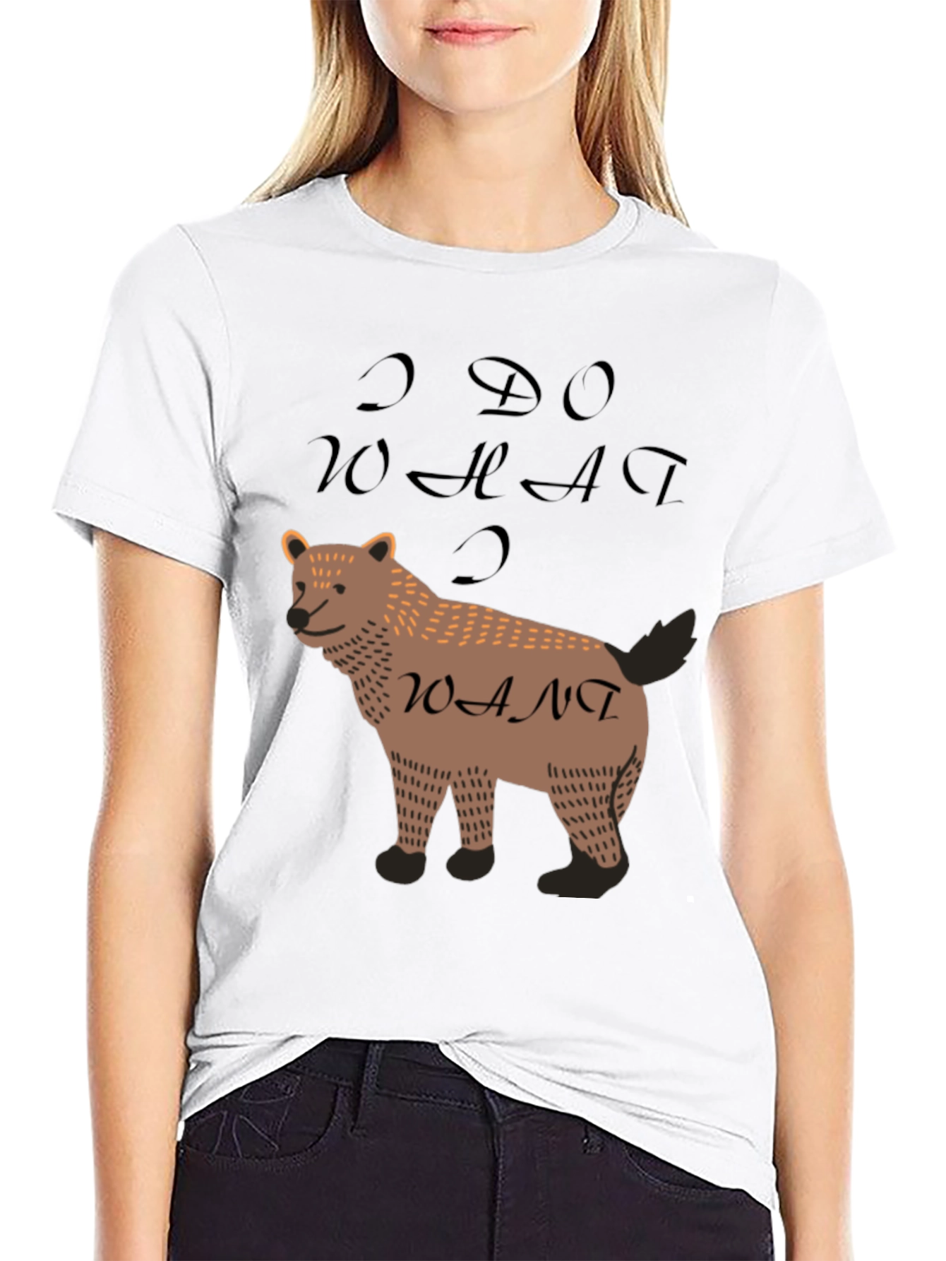 I Do What I Want Bear Graphic Tee