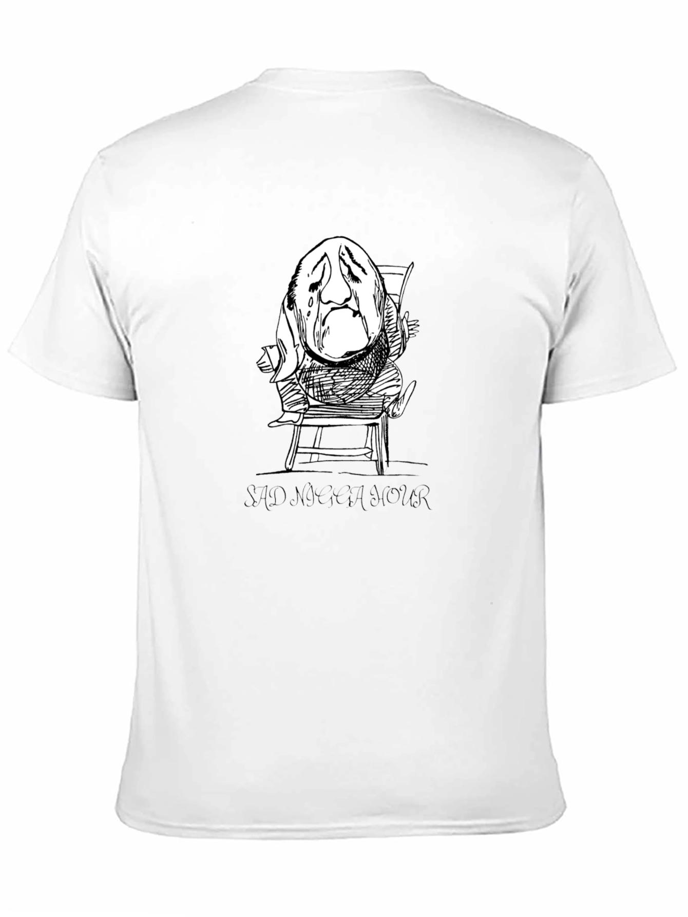 Sad Mans Humor Graphic Tee - Black