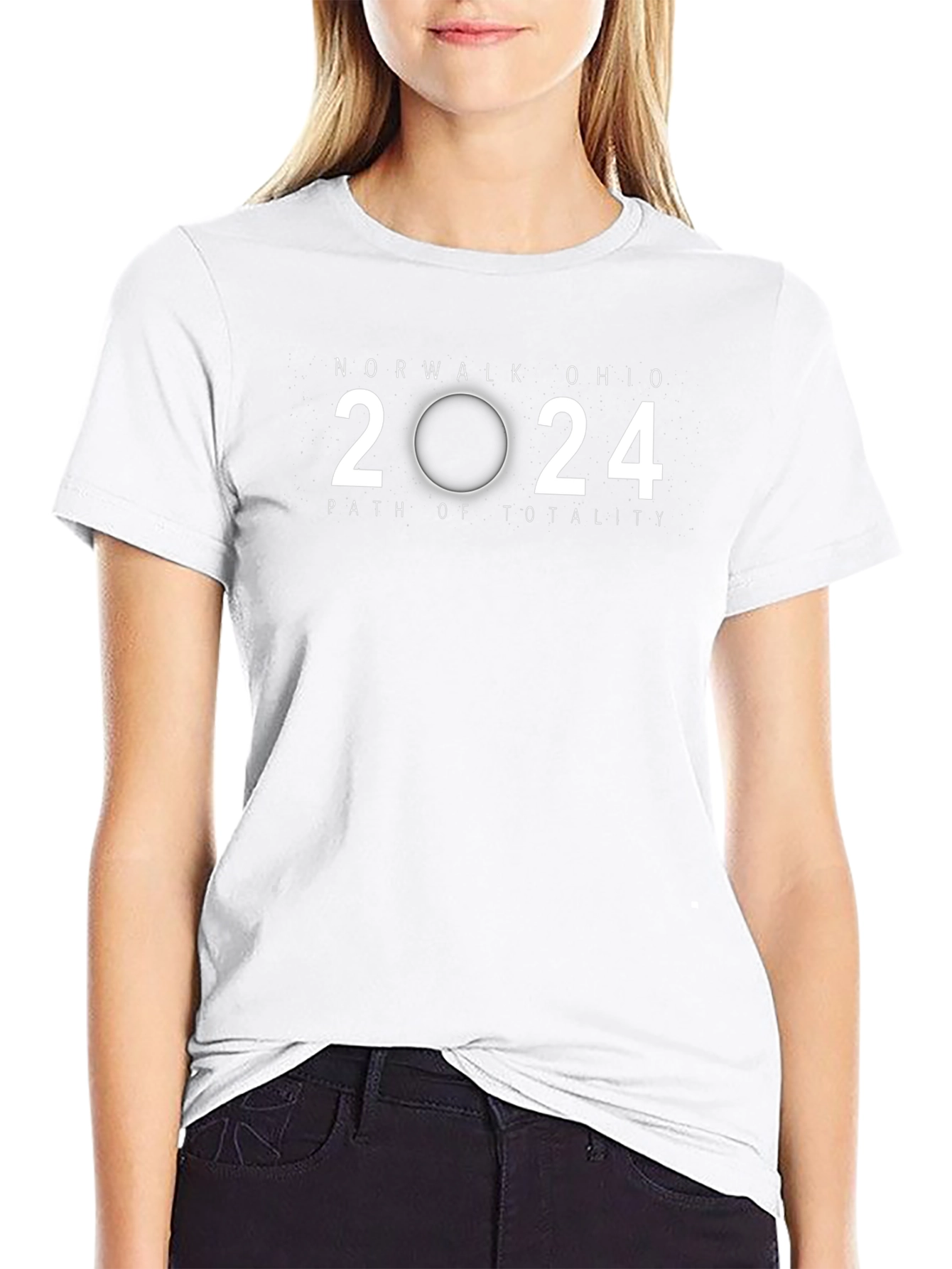 Norwalk Ohio 2024 Path of Totality Eclipse T-Shirt