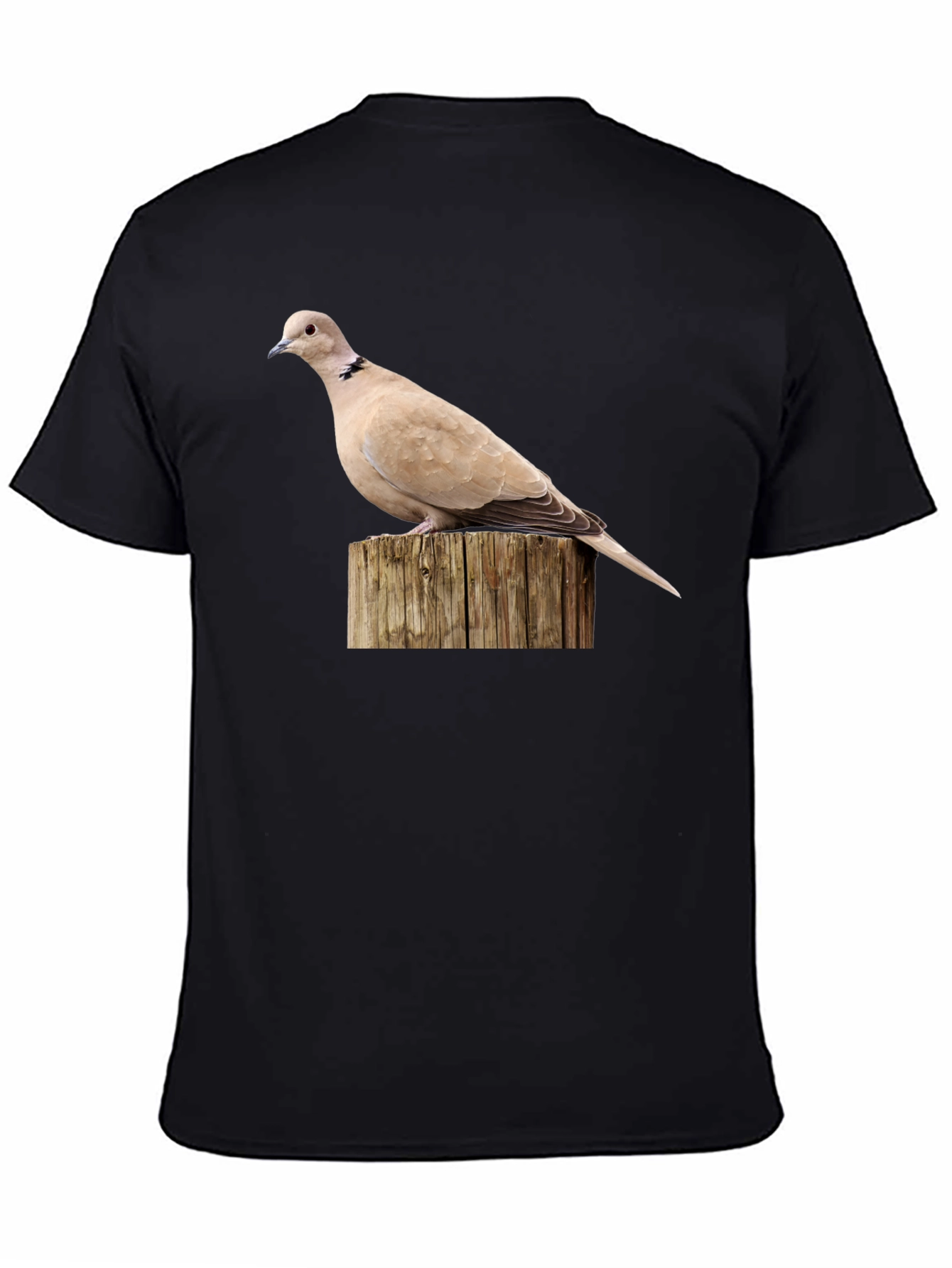 Dove on Wood Graphic Tee - Black