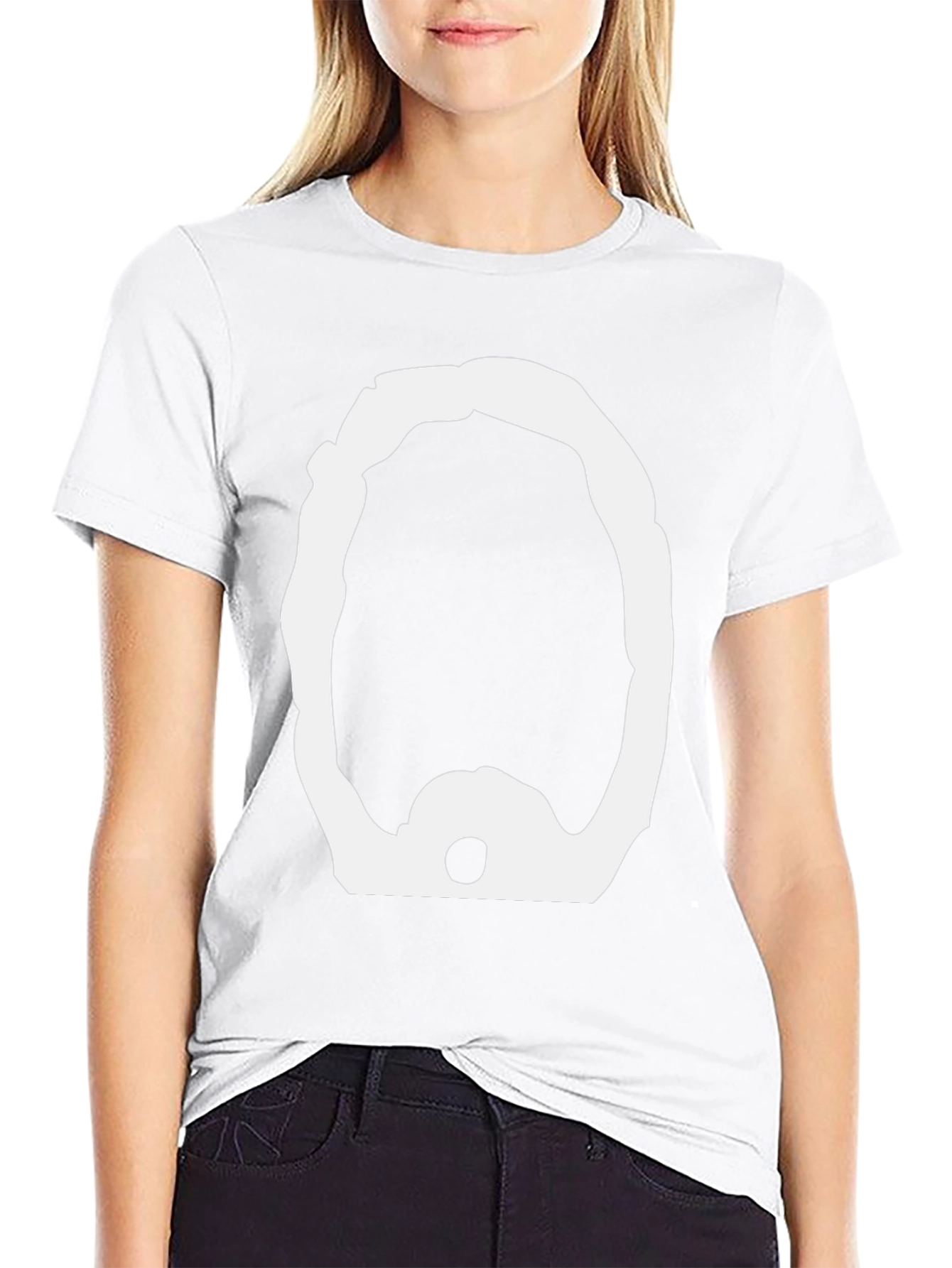 Oversized White Jaw Bone Graphic Tee