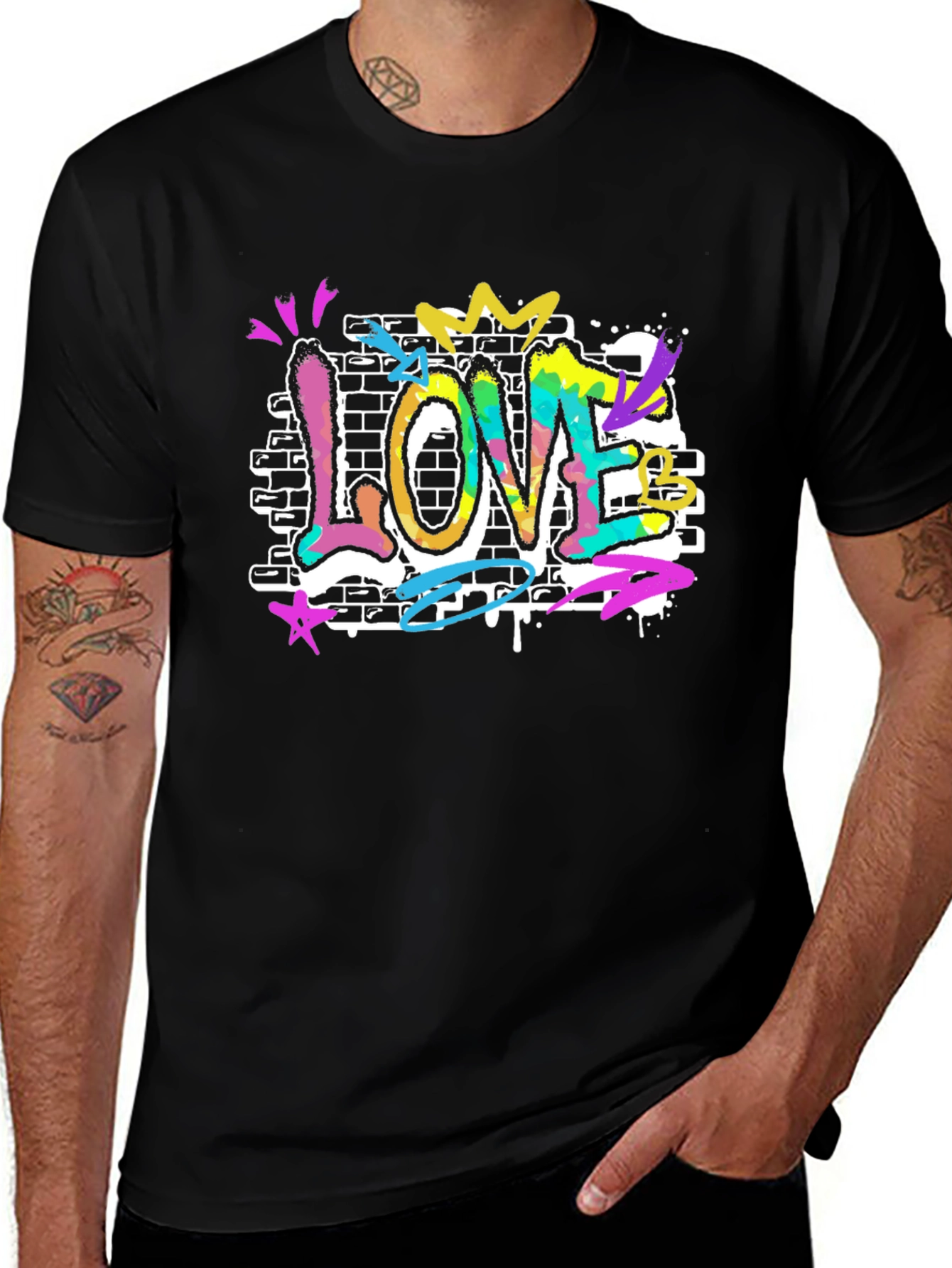 LOVE Graffiti Tee - Urban Style T-Shirt
