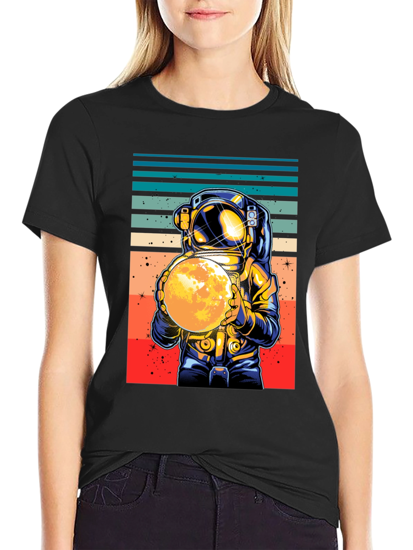 Retro Astronaut Moon T-Shirt