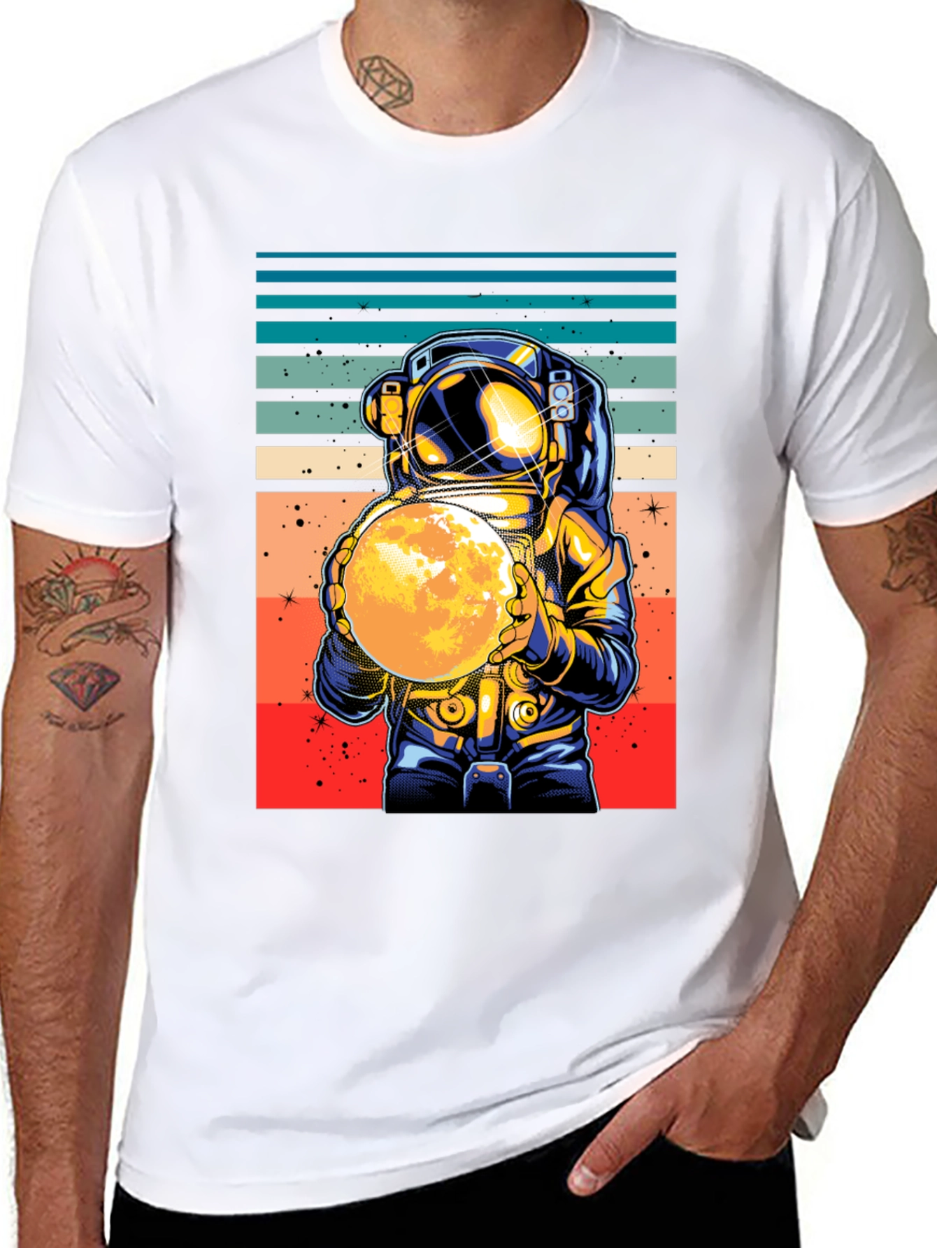 Retro Astronaut Moon T-Shirt