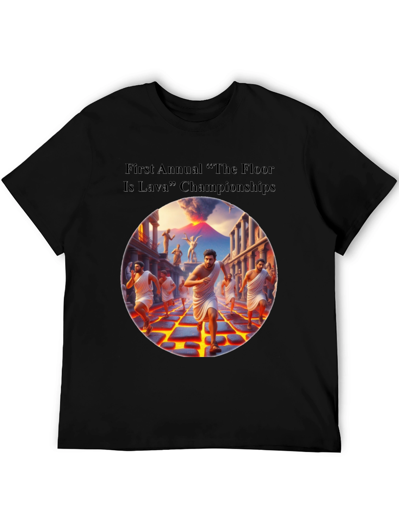 The Floor Is Lava Championship Black T-Shirt