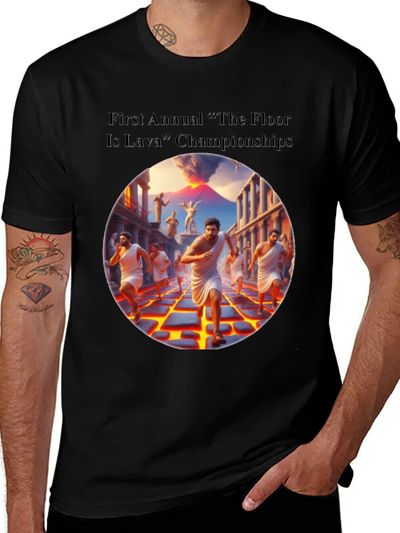 The Floor Is Lava Championship Black T-Shirt