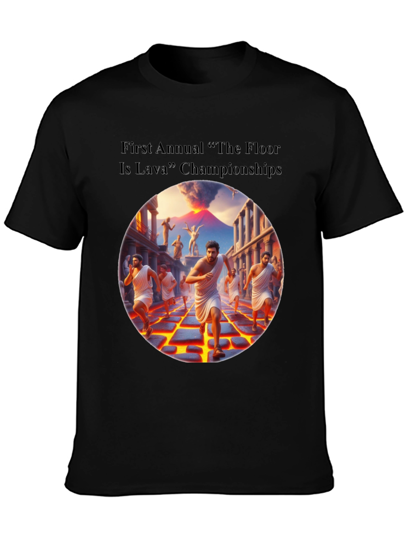 The Floor Is Lava Championship Black T-Shirt
