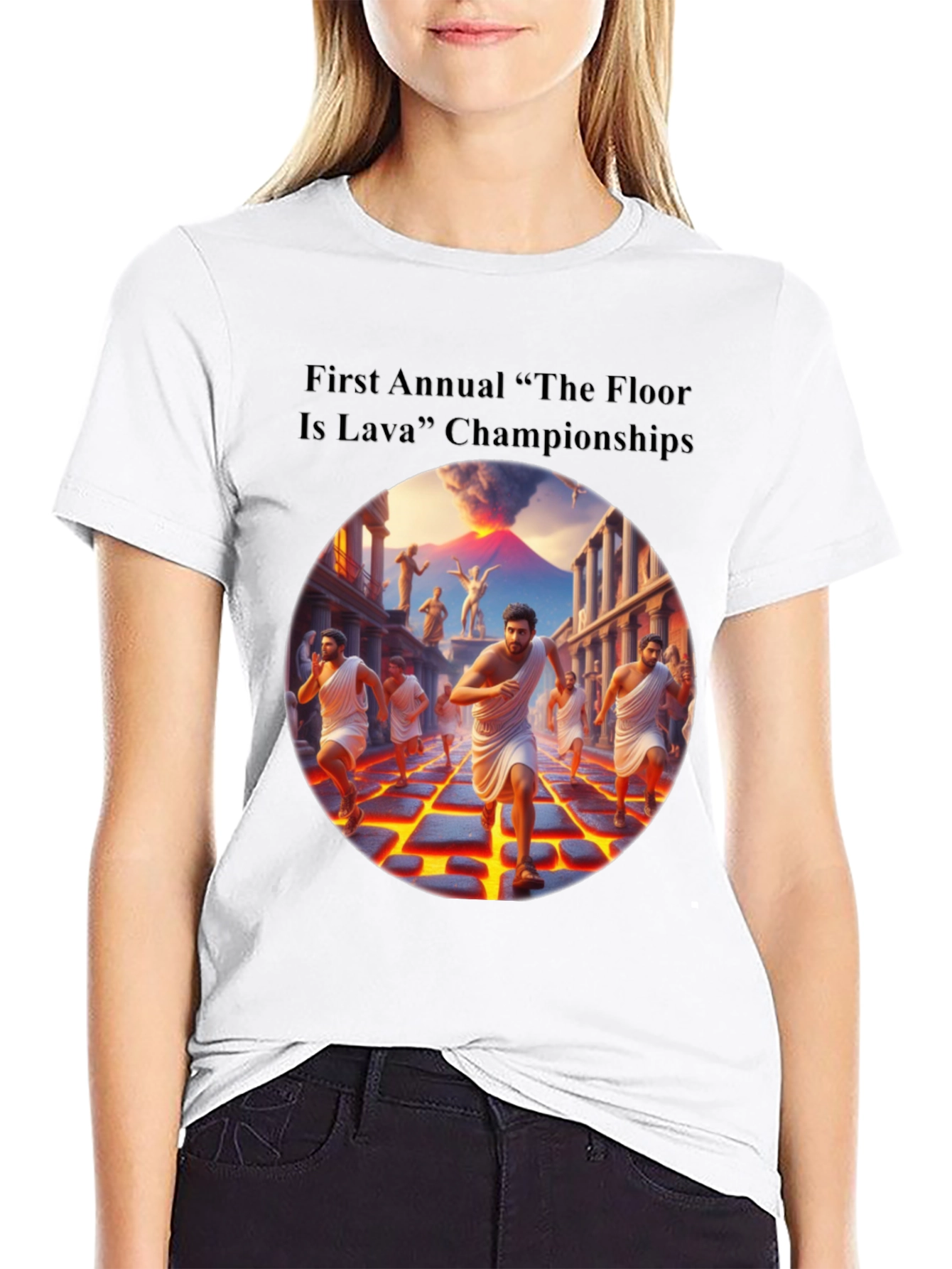 The Floor Is Lava Championship Black T-Shirt