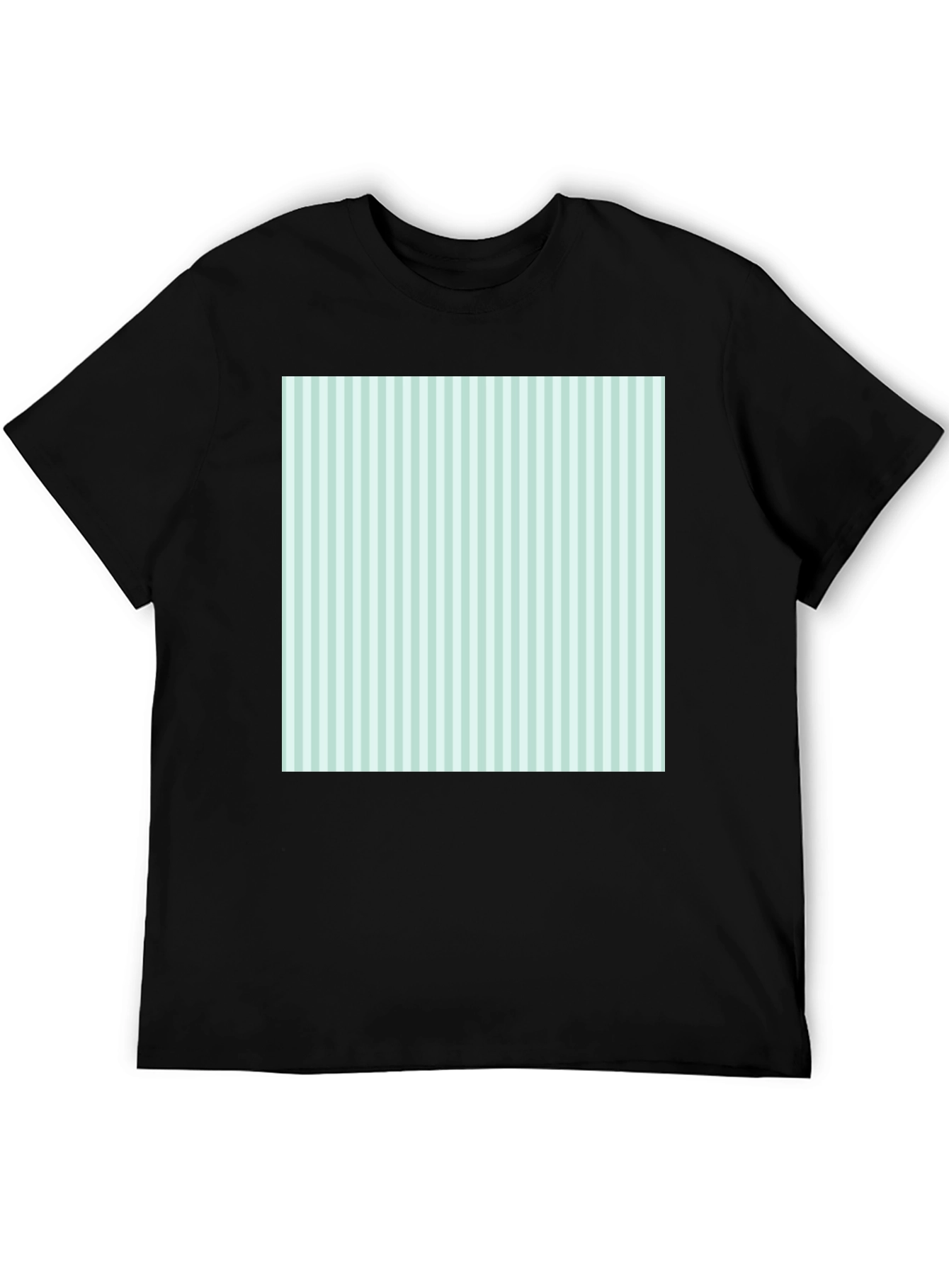 Striped Square Tee - Modern Graphic T-Shirt