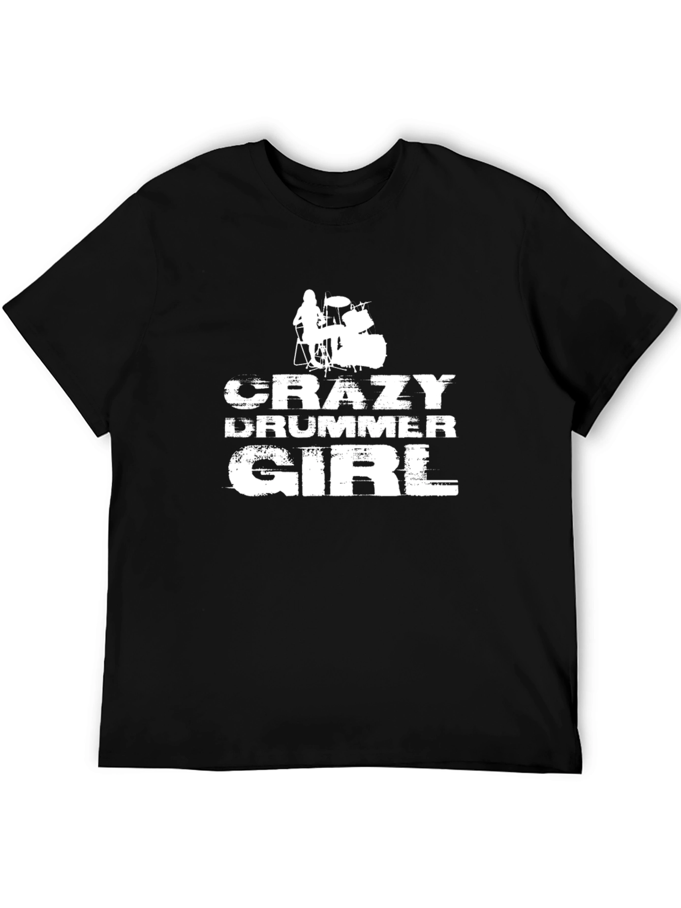 Crazy Drummer Girl T-Shirt - Music Lover Tee