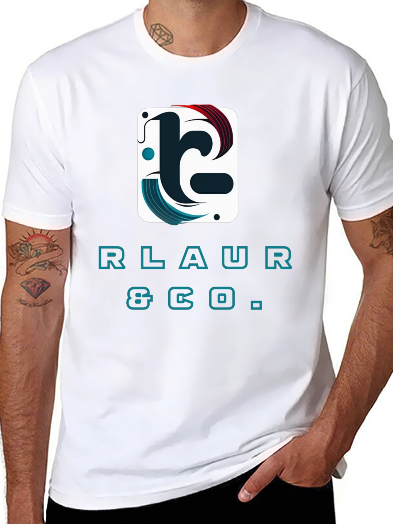 RLAUR & CO. Graphic Print Black T-Shirt