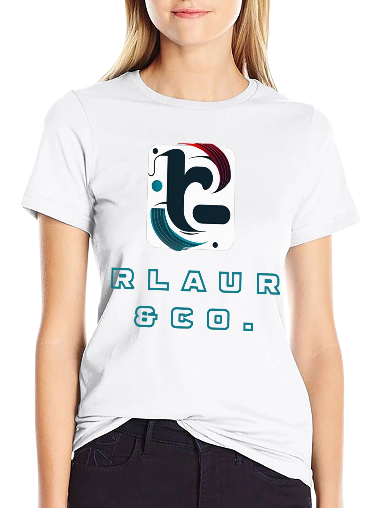 RLAUR & CO. Graphic Print Black T-Shirt