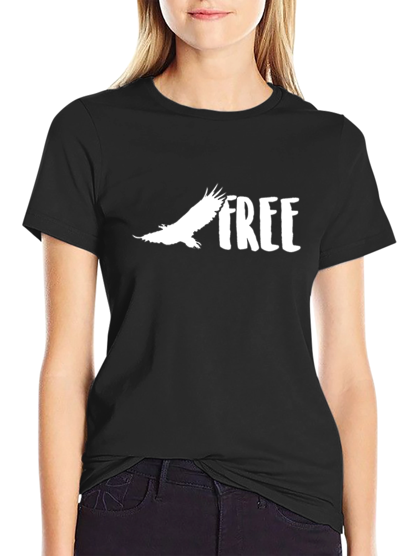 Free Eagle Graphic Tee - Mens Black T-Shirt