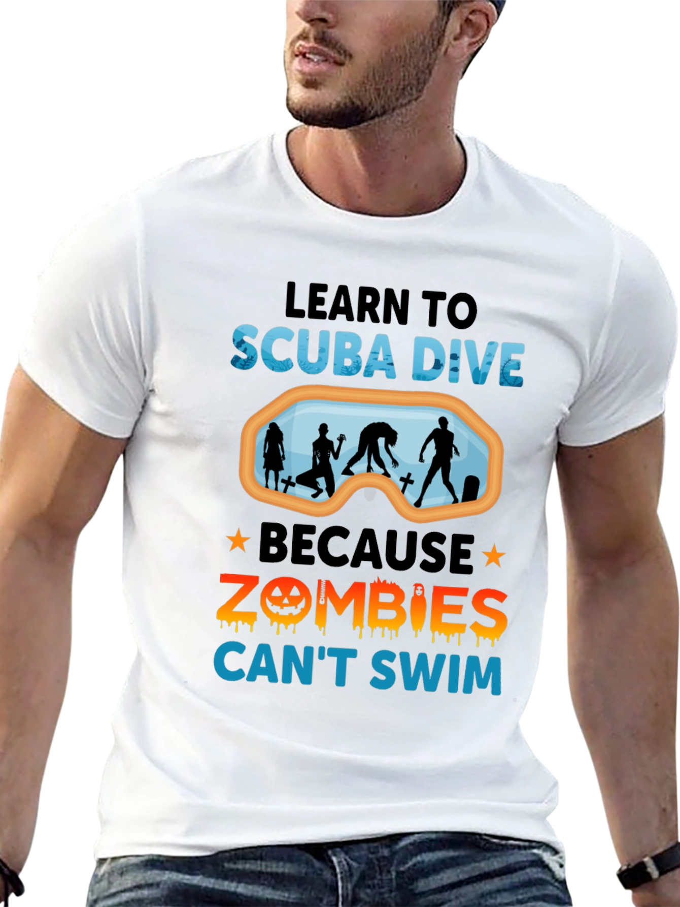 Scuba Dive Zombie T-Shirt Funny Halloween Shirt