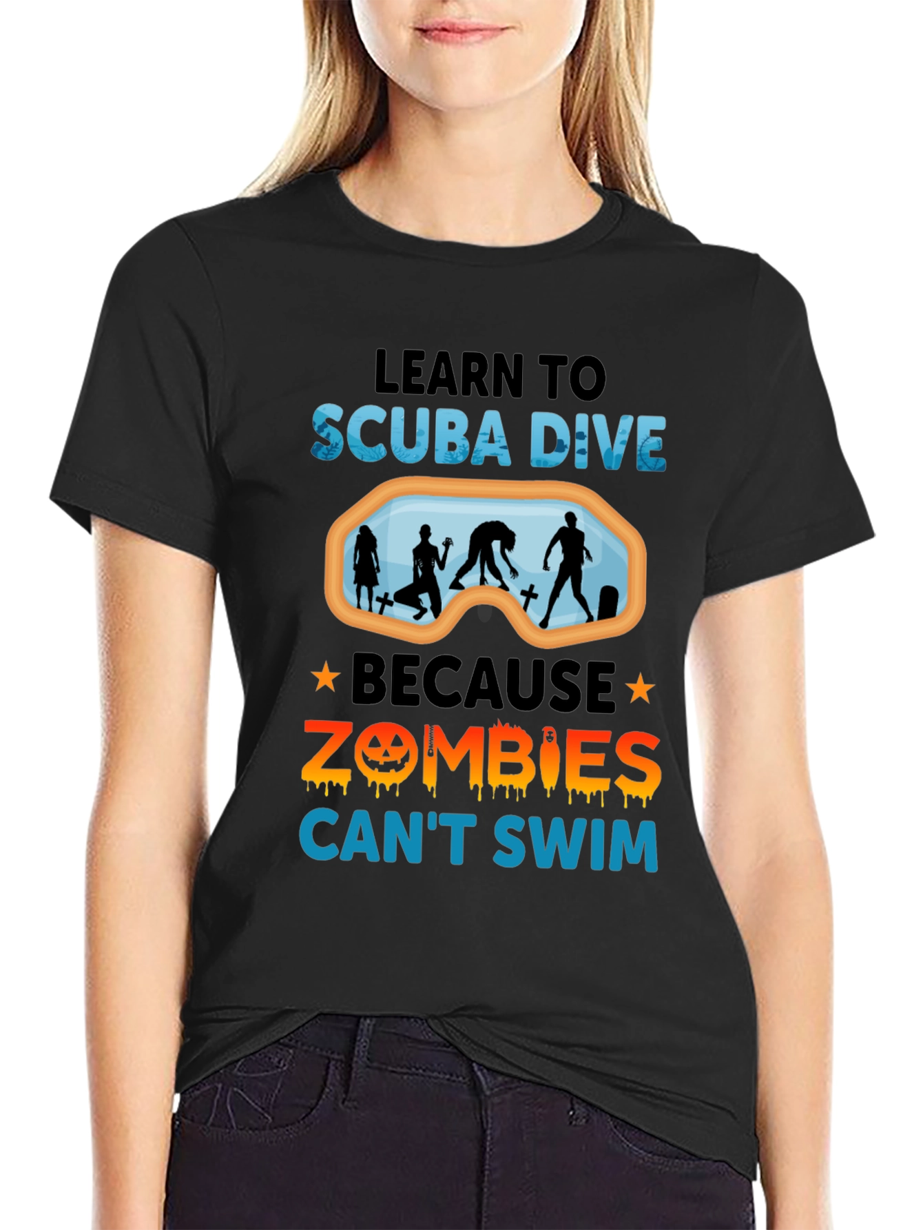 Scuba Dive Zombie T-Shirt Funny Halloween Shirt