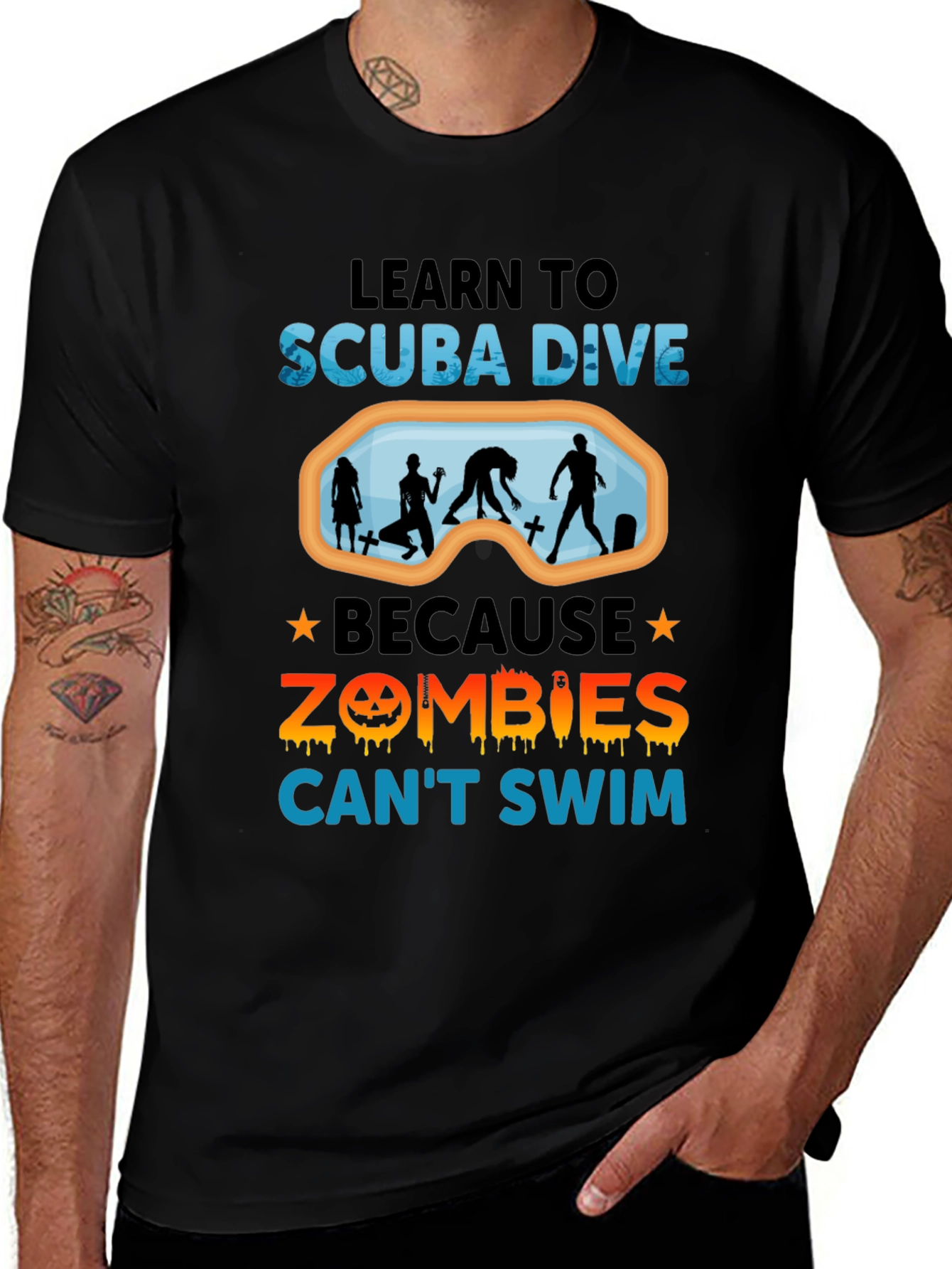 Scuba Dive Zombie T-Shirt Funny Halloween Shirt