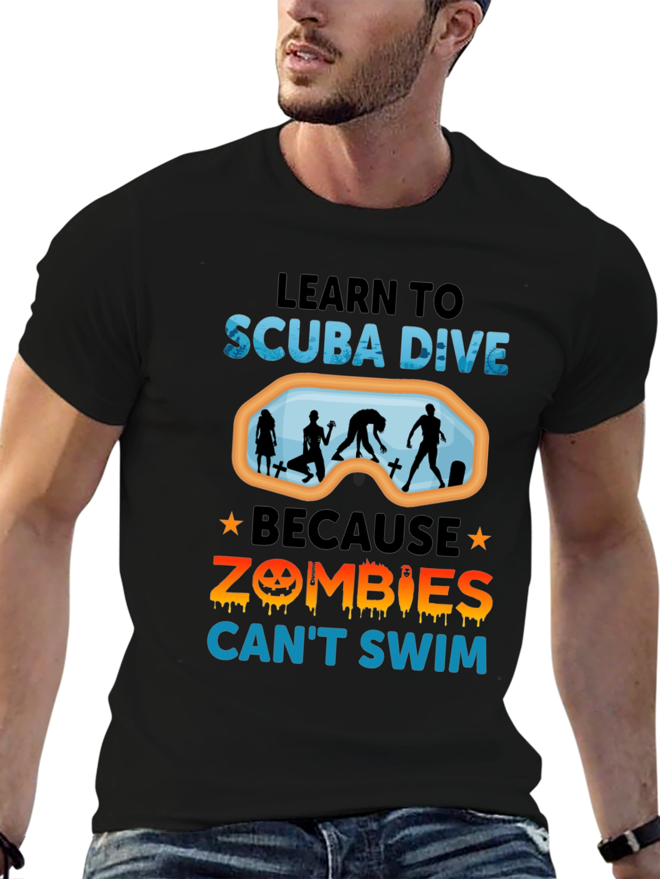 Scuba Dive Zombie T-Shirt Funny Halloween Shirt