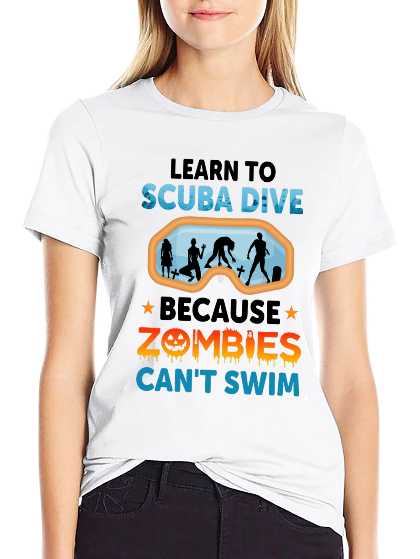 Scuba Dive Zombie T-Shirt Funny Halloween Shirt