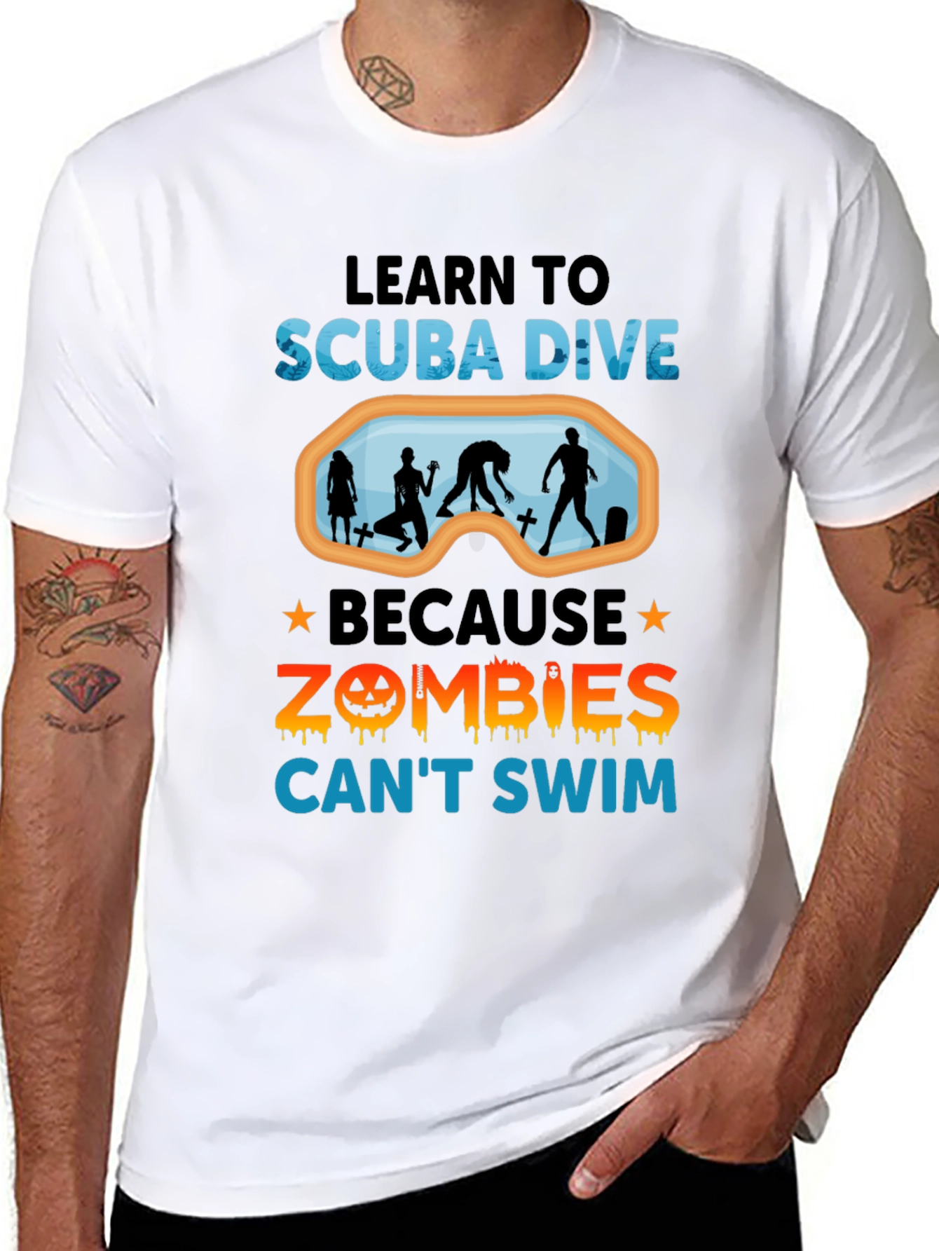 Scuba Dive Zombie T-Shirt Funny Halloween Shirt