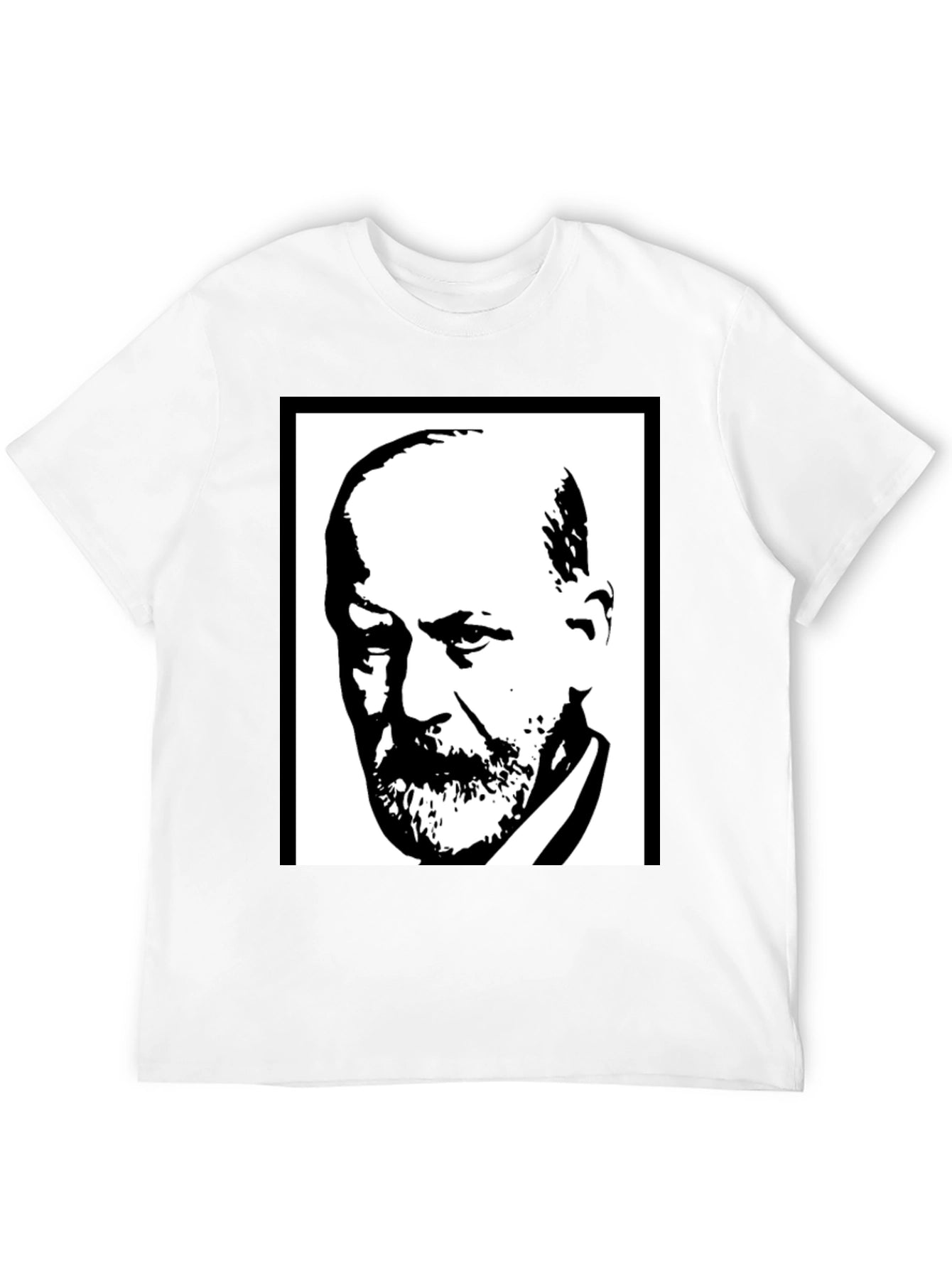 Sigmund Freud Graphic Tee - Black Cotton T-Shirt