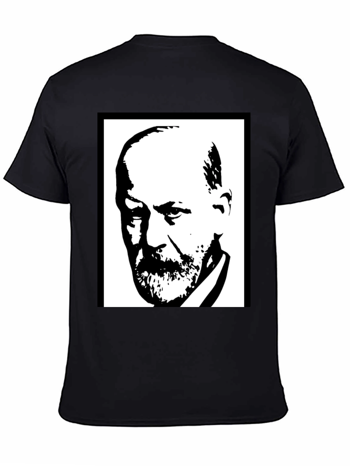 Sigmund Freud Graphic Tee - Black Cotton T-Shirt